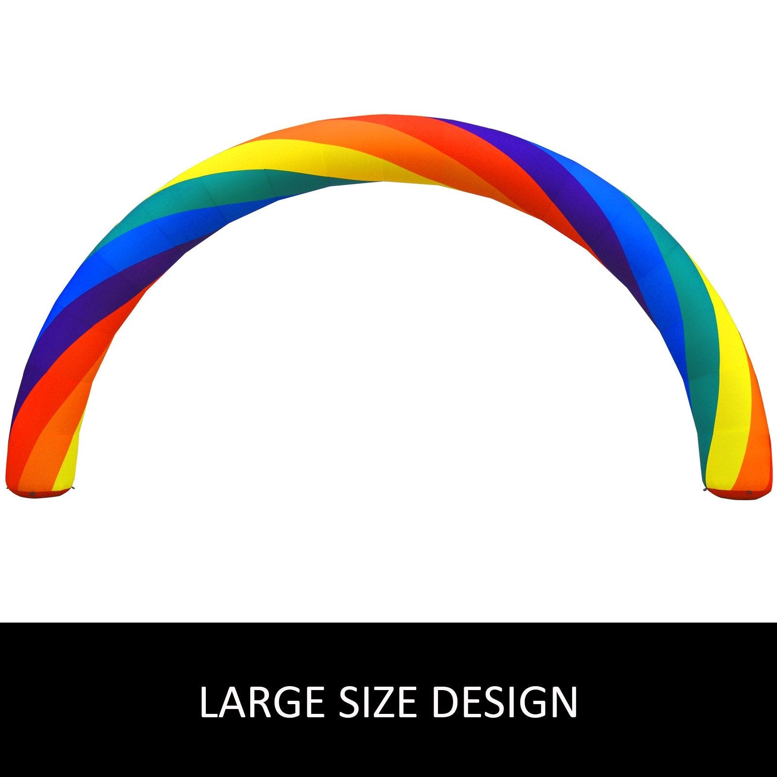 VEVOR Inflatable Rainbow Arch 26ftx10ft with 110W Blower for Advertising Party Celebration Garden 