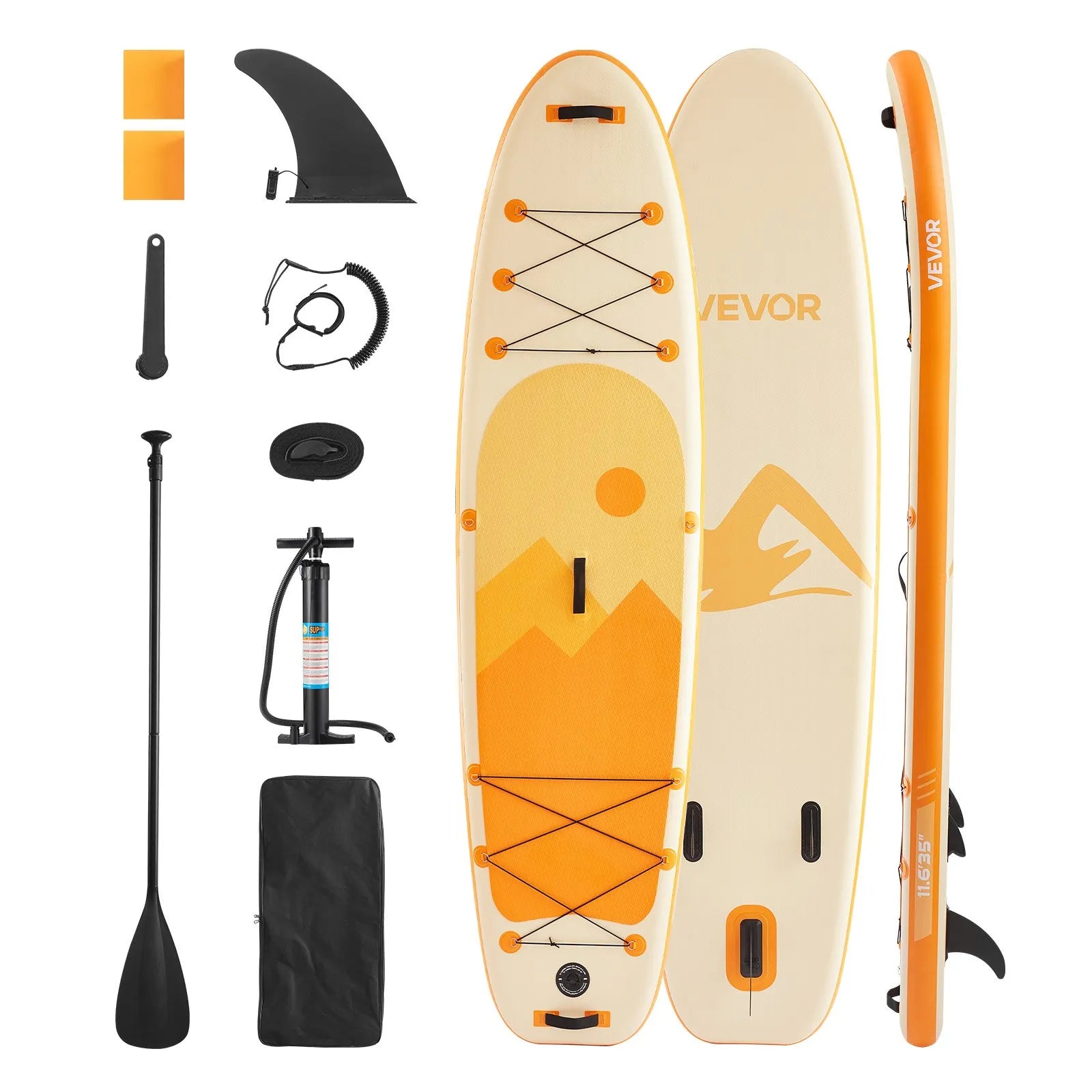 VEVOR Inflatable Stand Up Paddle Board 11.6' Sup Surfboard with Paddle Accessory