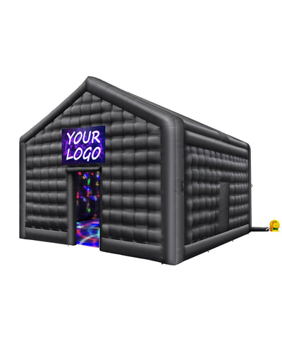 VEVOR Inflatable Nightclub 17.7 x 16.4 x 13.9 Ft Blow up Party Tent with Lights 