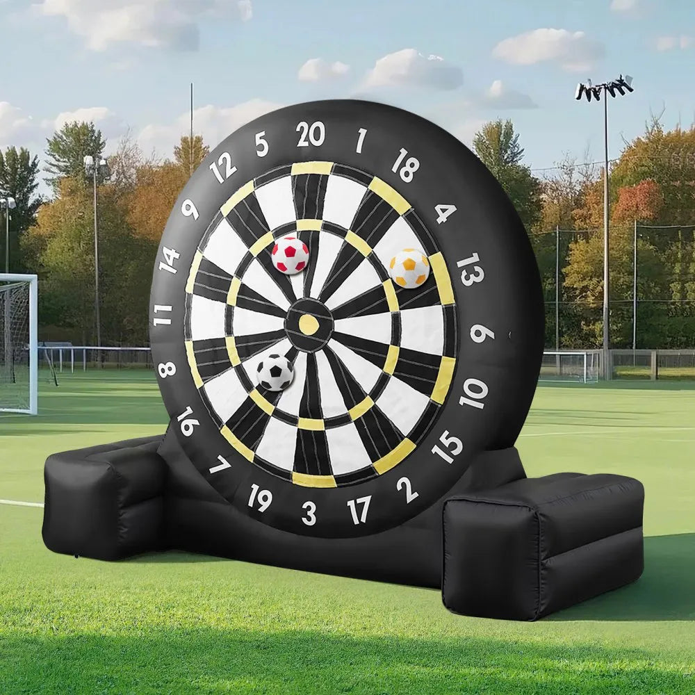 VEVOR Inflatable Soccer Dart Board over 8 ft High with 9 Kick Balls & Air Pump