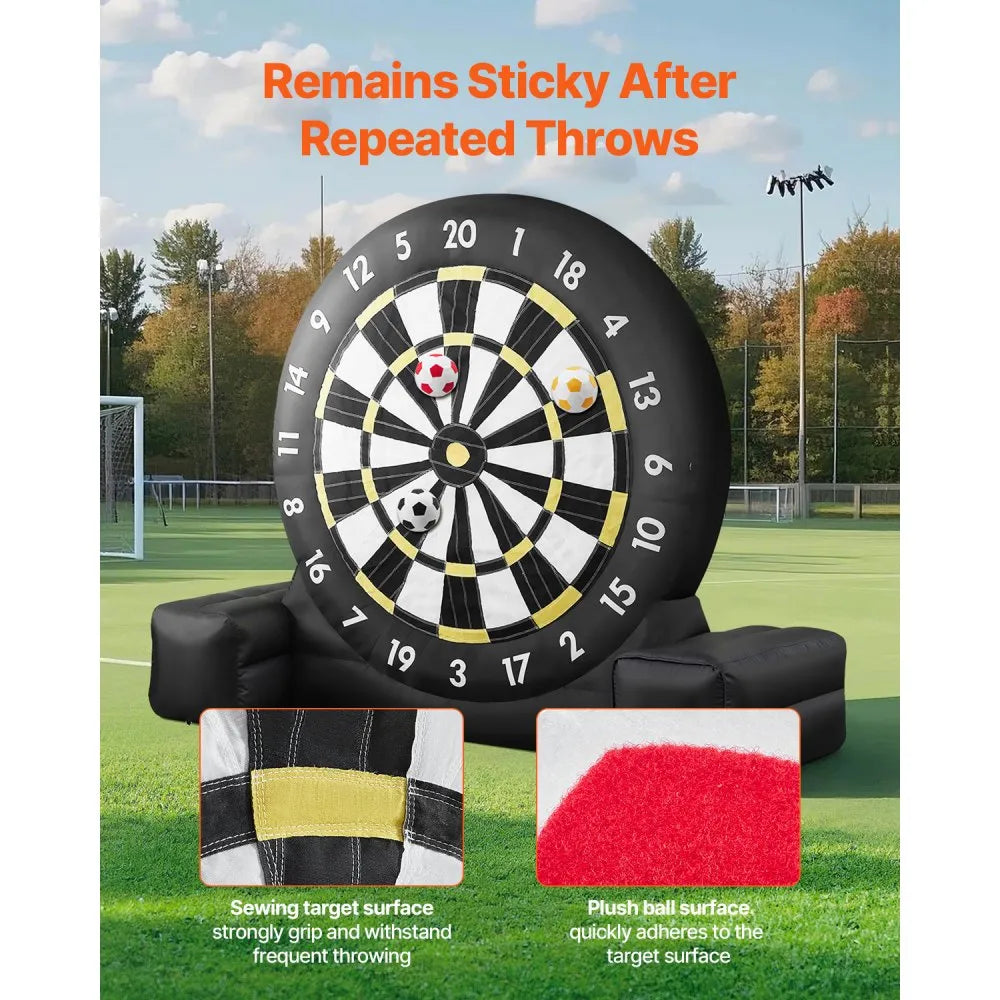 VEVOR Inflatable Soccer Dart Board over 10 ft High with 9 Kick Balls & Air Pump