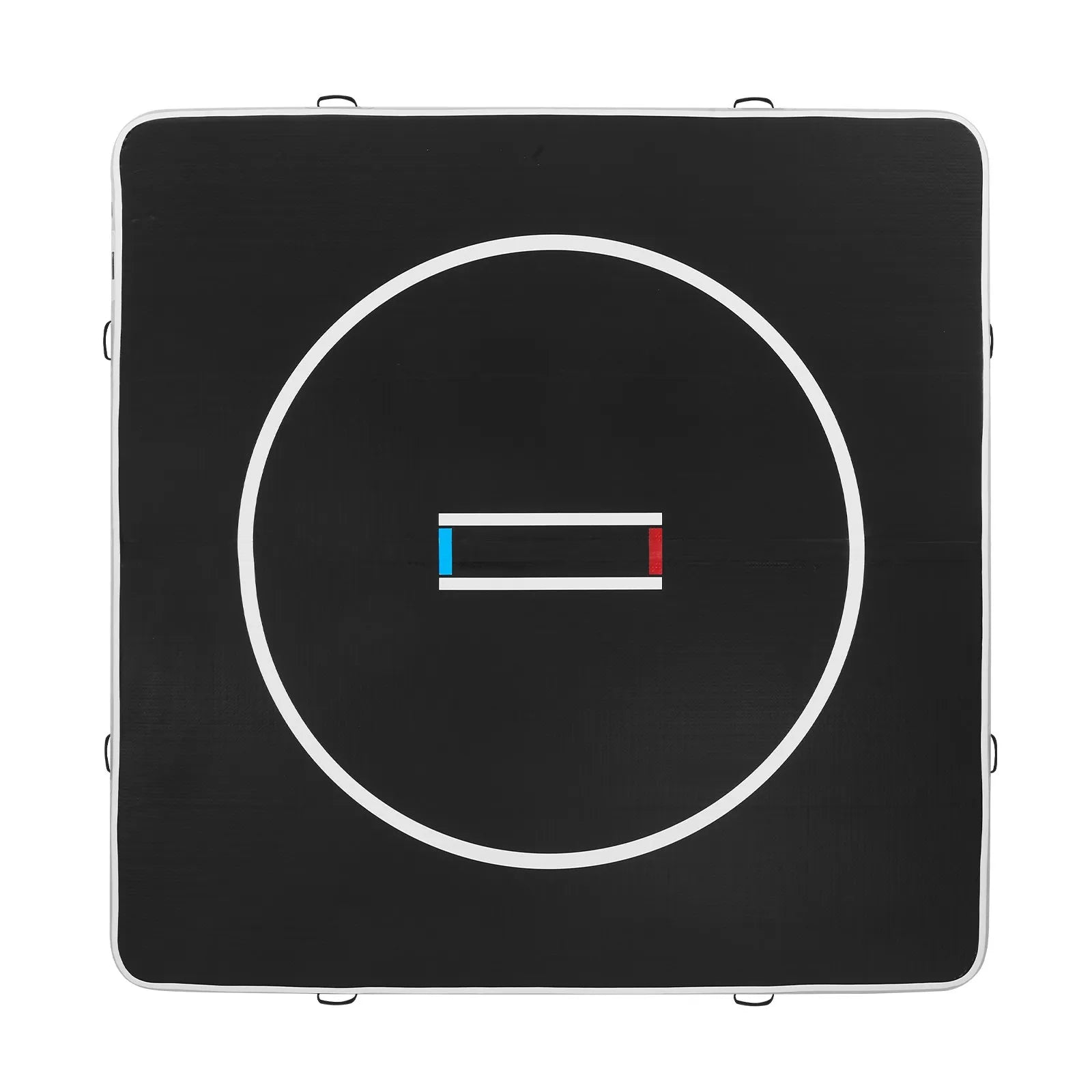 VEVOR 10x10 ft Wrestling Mat Inflatable, Martial Arts Thick Mat for Home Gym Exercise, PVC Foldable Training Mats with Circles and 600W Air Pump, for Gymnastics, Tatami, Jiu Jitsu BJJ MMA Judo, Black 