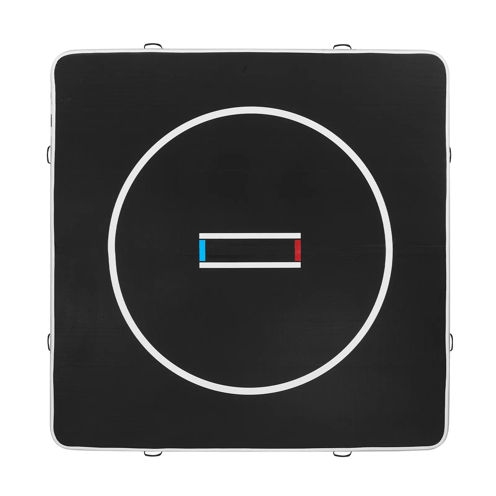VEVOR 10x10 ft Wrestling Mat Inflatable, Martial Arts Thick Mat for Home Gym Exercise, PVC Foldable Training Mats with Circles and 600W Air Pump, for Gymnastics, Tatami, Jiu Jitsu BJJ MMA Judo, Black 