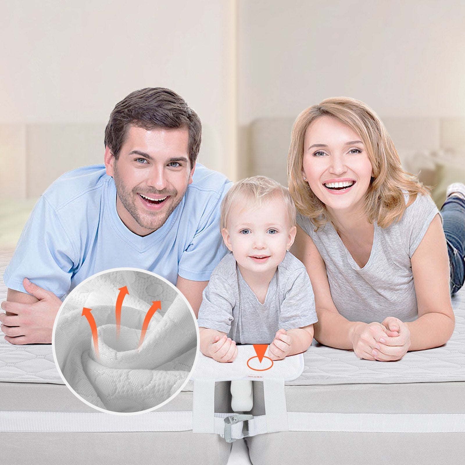 VEVOR Bed Bridge King Bed Converter Kit Metal Buckle and Storage Bag 75"L x 10"W 