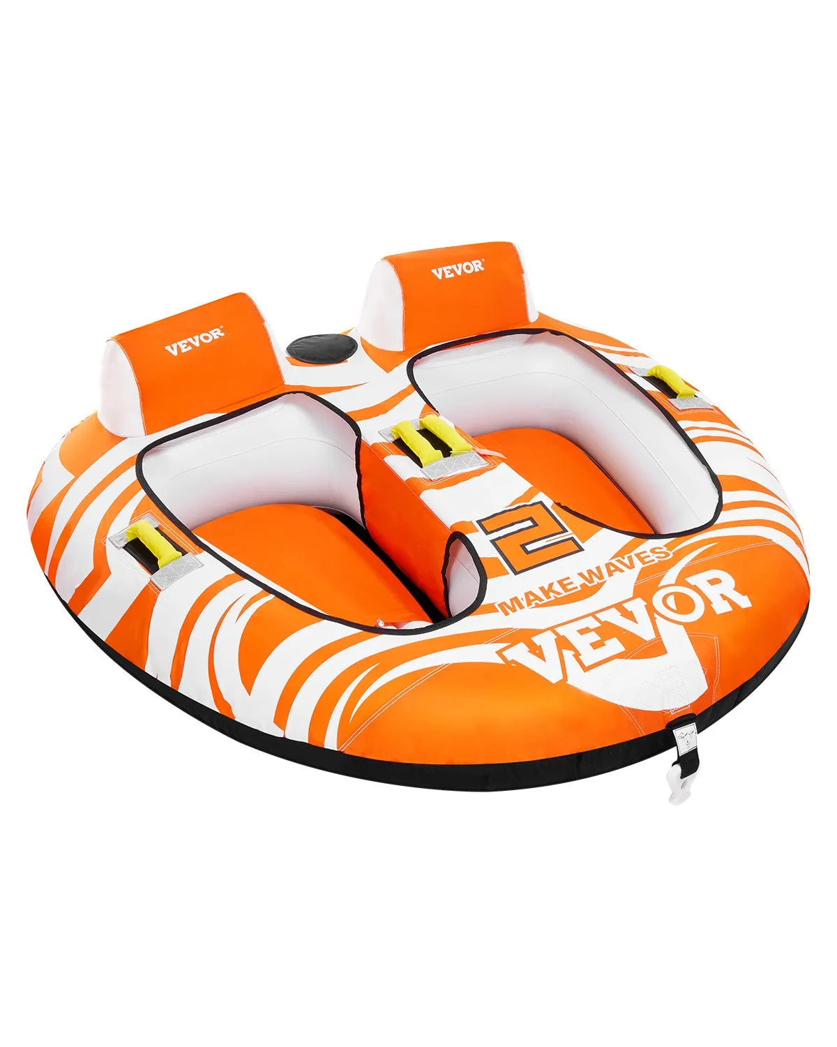 VEVOR Towable Tubes for Boating 2-Person Inflatable Boat Towable with 2 Cockpits