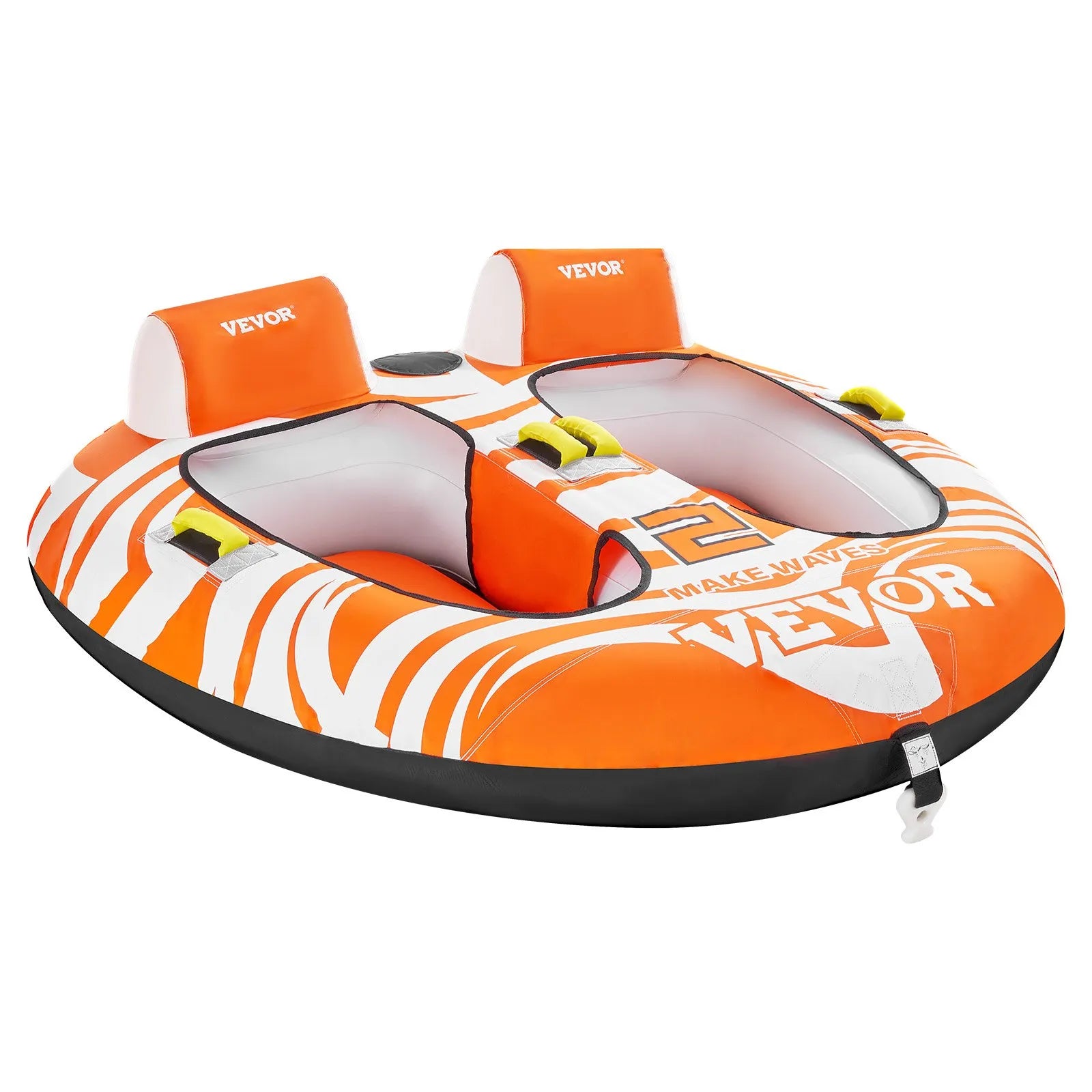 VEVOR Towable Tubes for Boating 2-Person Inflatable Boat Towable with 2 Cockpits