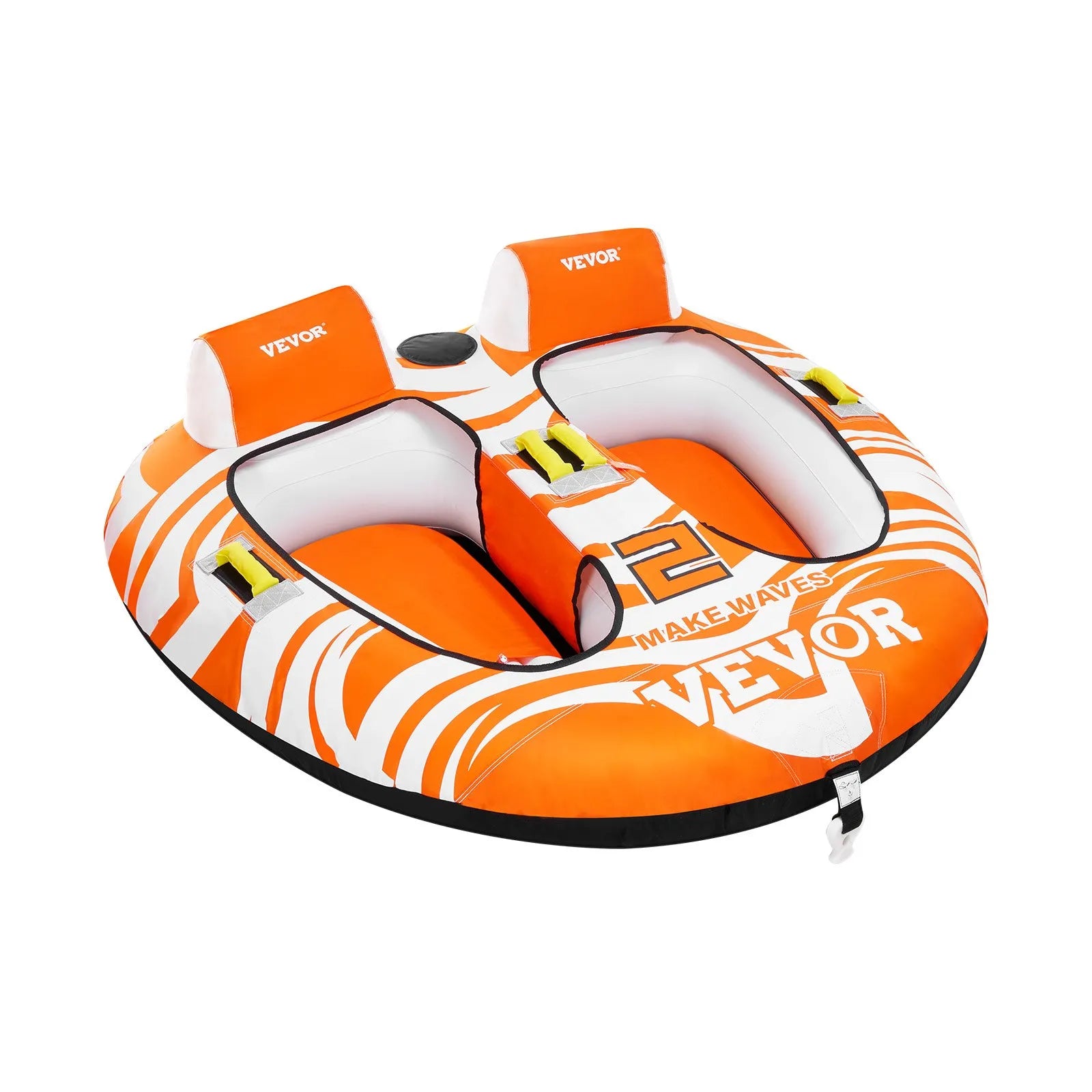 VEVOR Towable Tubes for Boating 2-Person Inflatable Boat Towable with 2 Cockpits
