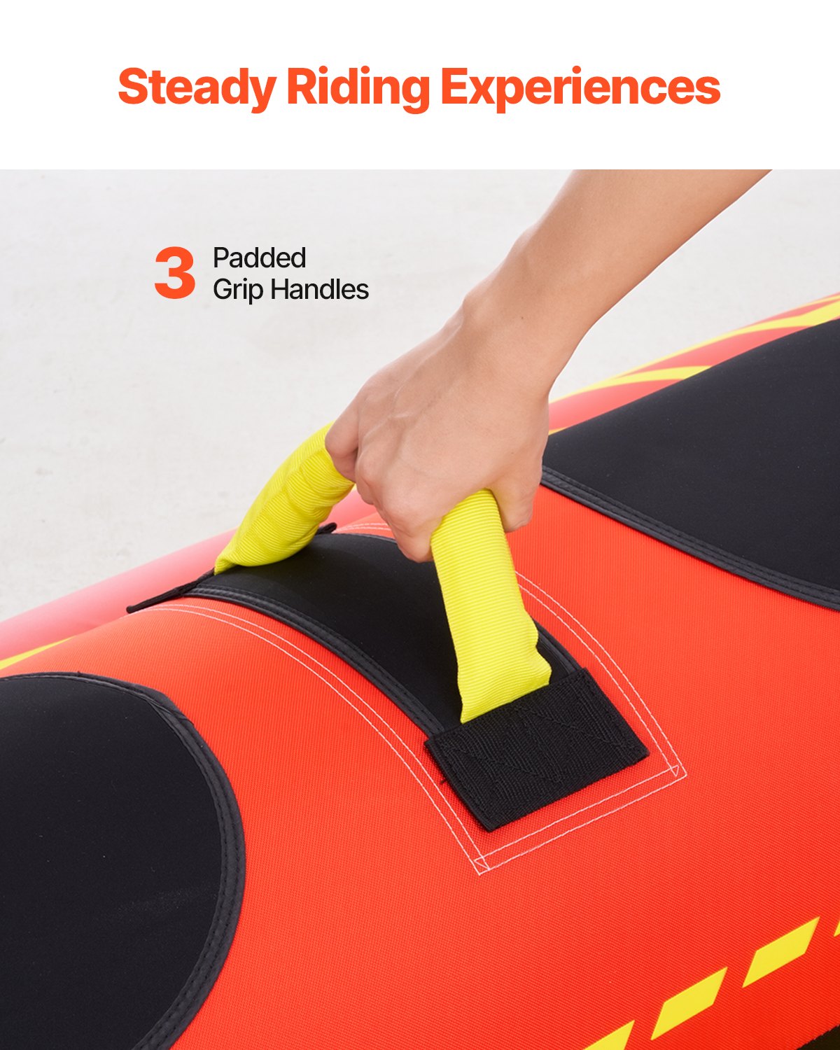 VEVOR Towable Tubes for Boating 1-3 Riders Inflatable Boat Tubes Towables 510lbs 