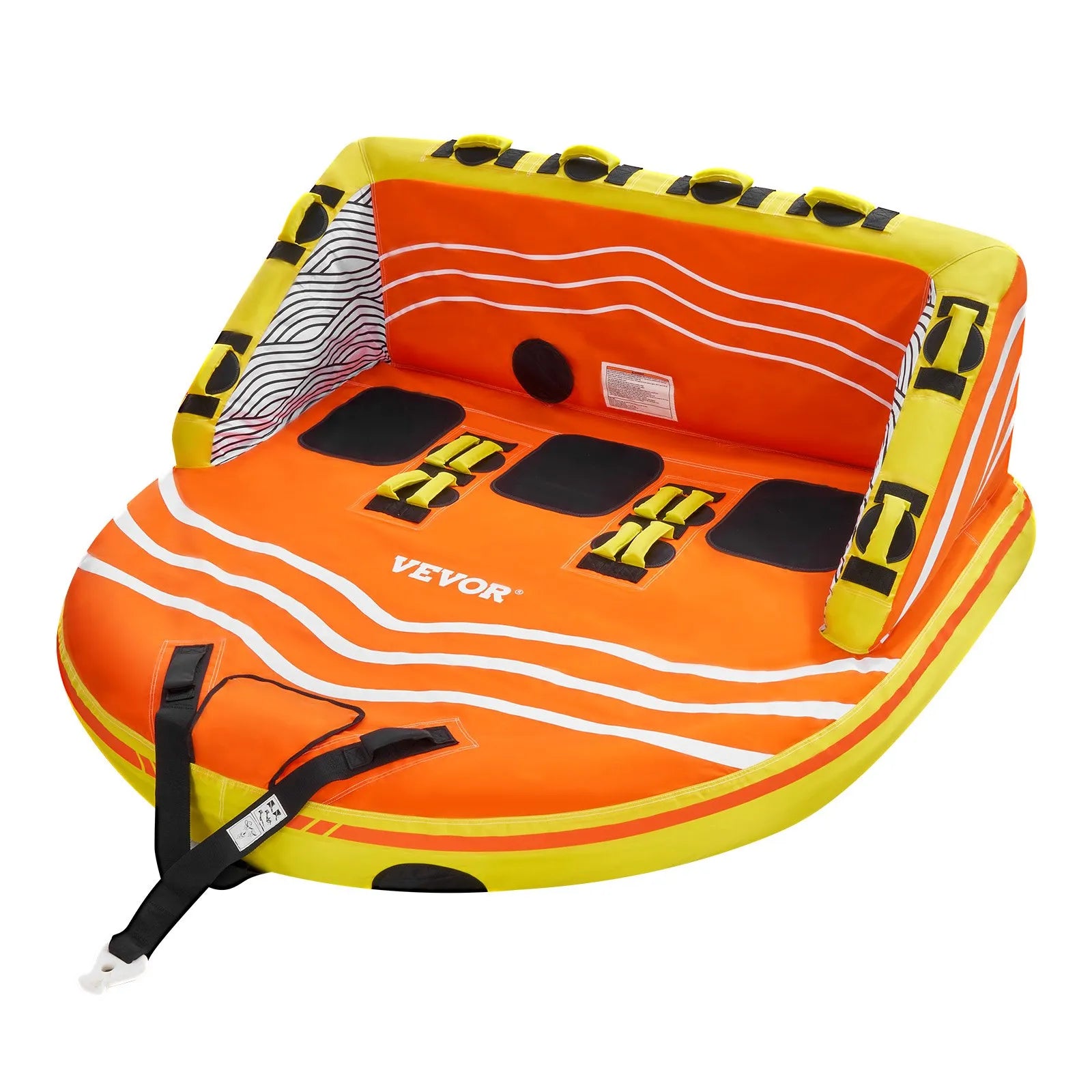 VEVOR Towable Tube for Boating 1-3 Riders Inflatable Boat Tubes and Towables