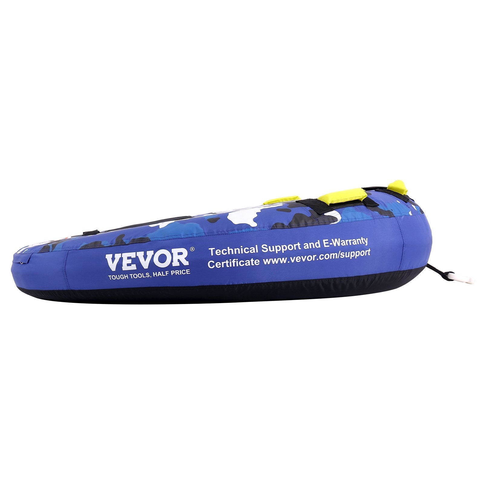 VEVOR Towable Tube for Boating, 1-2 Riders Inflatable Boat Tubes and Towables, 340 lbs, 51.8" Round Water Sport Towable Tube for Boat to Pull, Full Nylon Cover, EVA Grab Handles and Speed Safety Valve 
