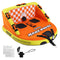 VEVOR Towable Tube for Boating, 1-2 Riders Inflatable Towable Tubes with Deck Seats and Backrest, 340 lbs Water Sport Tube for Boat to Pull, Full Nylon Cover, EVA Grab Handles and Speed Safety Valve