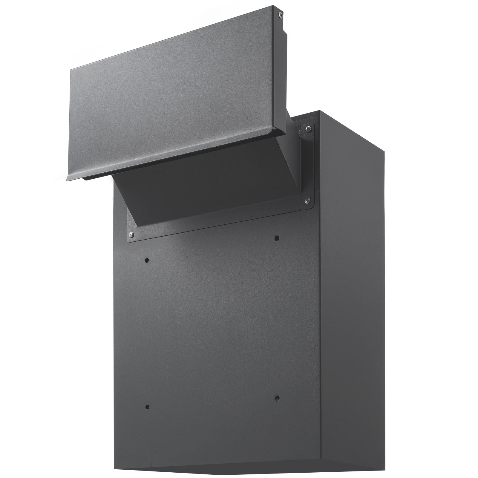 VEVOR Through The Wall Drop Box, Heavy Duty Steel Through the Wall Mailbox with 2.8-7.9" 13" Combination Lock, 12.5x6.3x16.9" Mail Drop Box, Dark Gray 