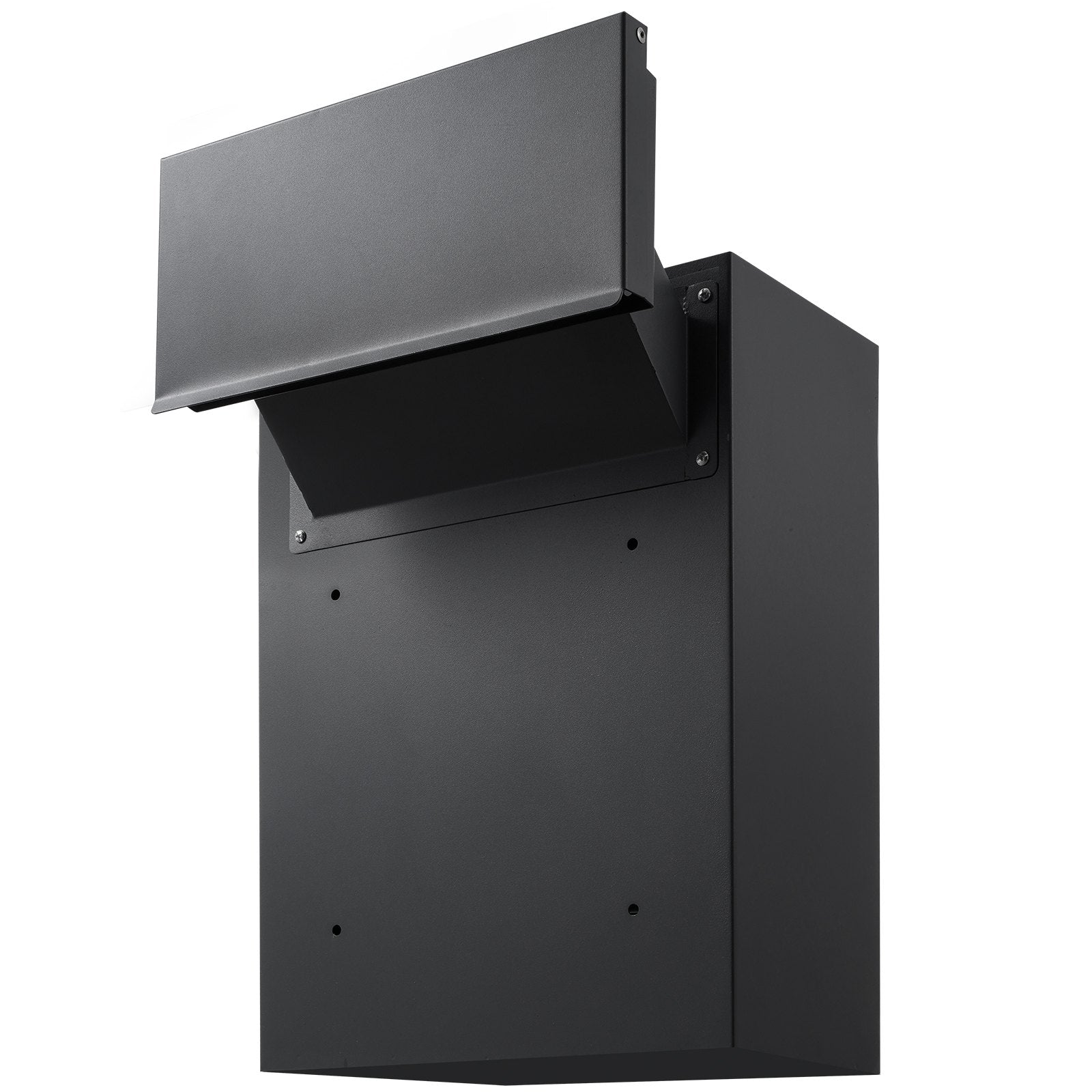 VEVOR Through The Wall Drop Box, Heavy Duty Steel Through the Wall Mailbox with 2.8-7.9" 13" Combination Lock, 12.5x6.3x16.9" Mail Drop Box, Black 