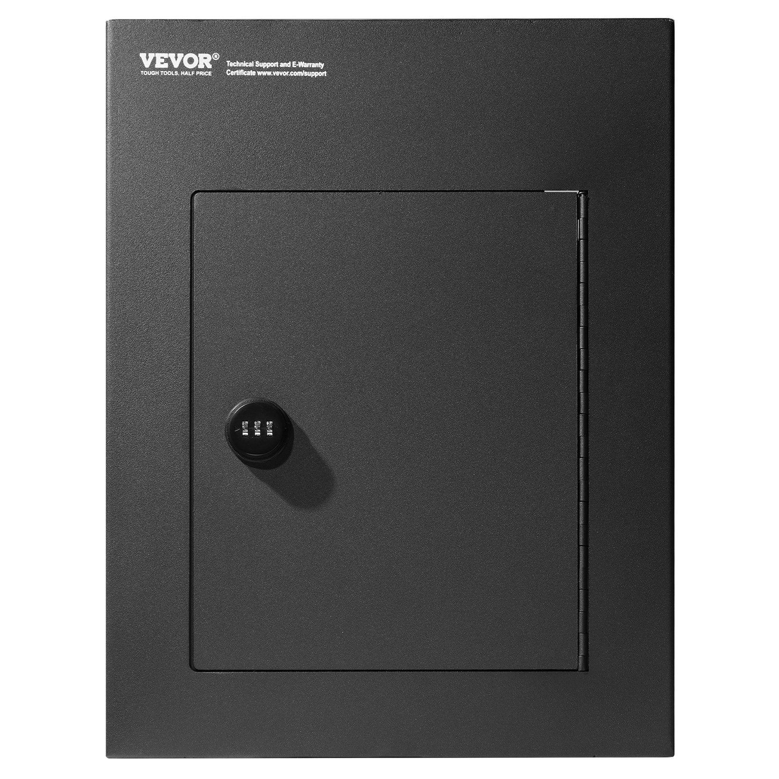 VEVOR Through The Wall Drop Box, Heavy Duty Steel Through the Wall Mailbox with 2.8-7.9" 13" Combination Lock, 13x7x17" Mail Drop Box, Black 