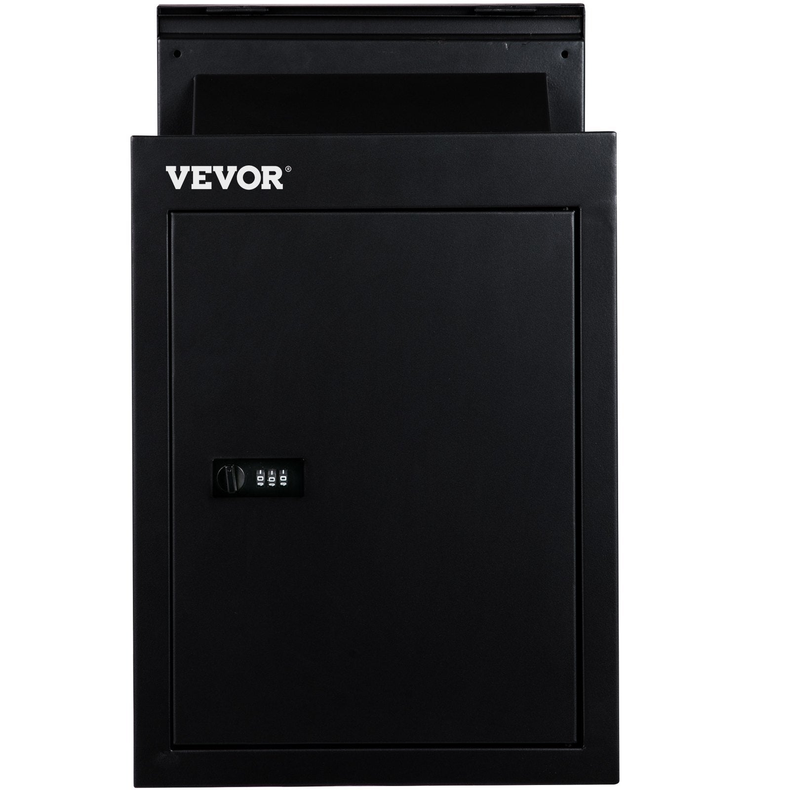 Vevor Through-the-wall Mailbox Letter Drop Box Adjustable Chute Rainproof Black 