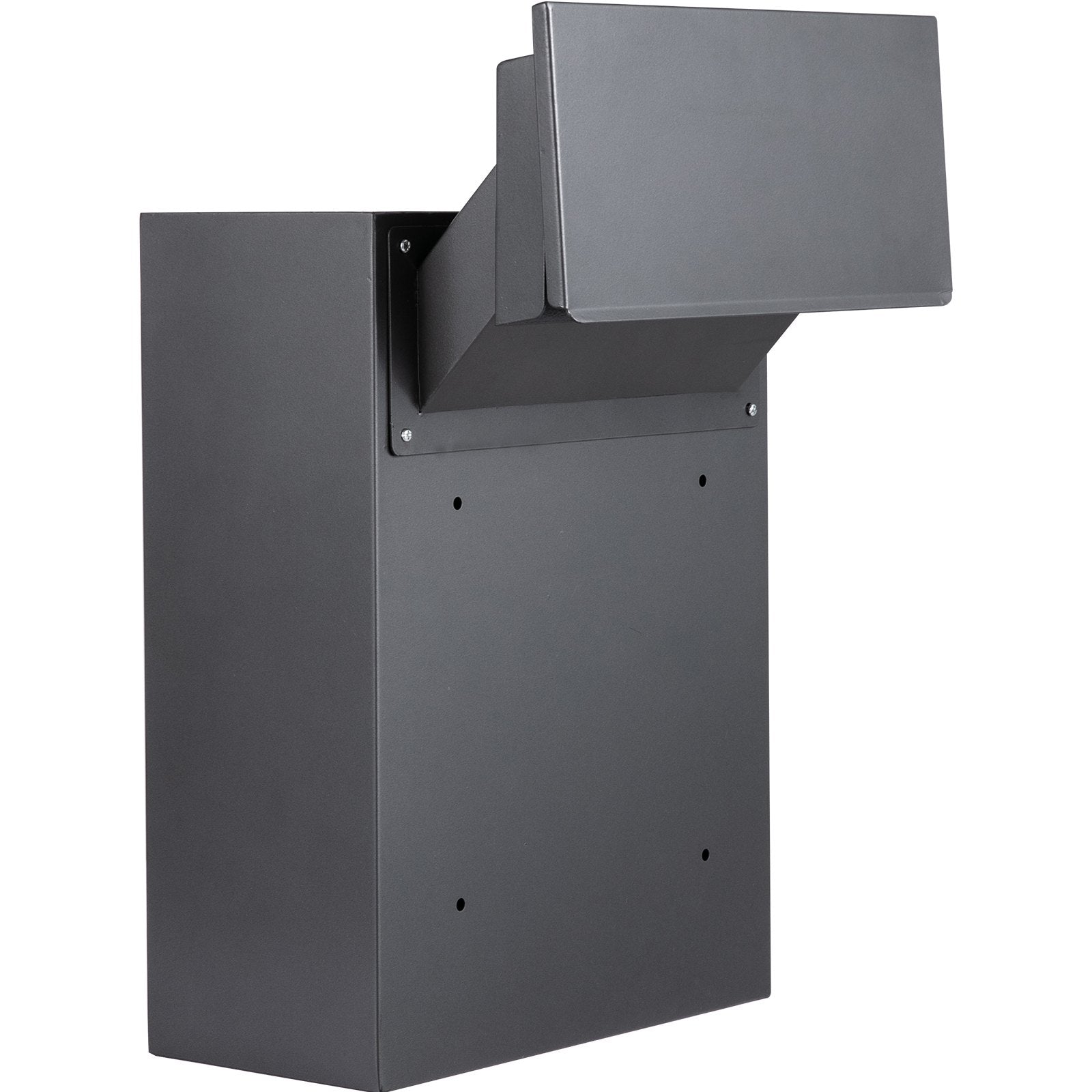 Vevor Through-the-wall Mailbox Letter Drop Box W/adjustable Chute&code Lock Grey 