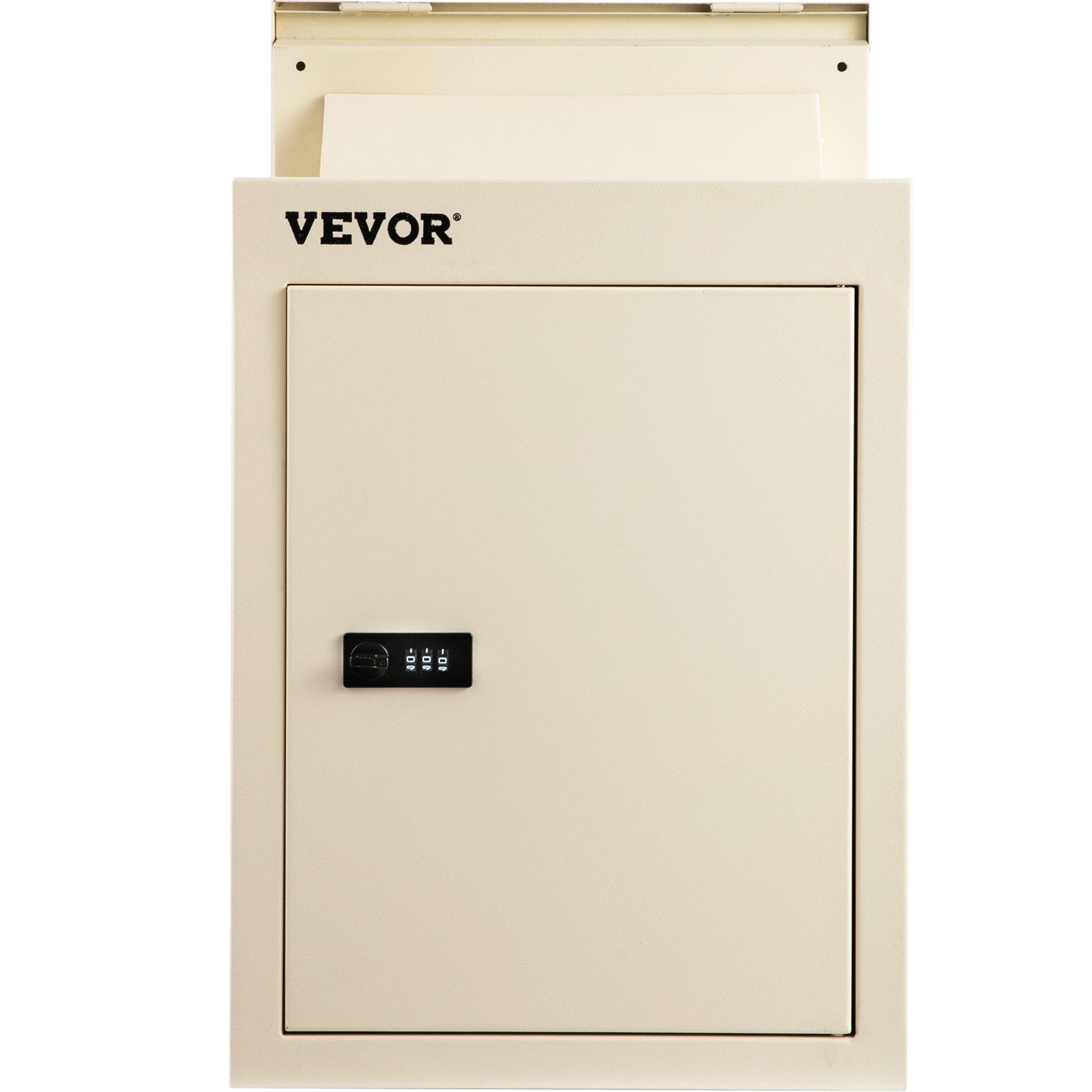 Vevor Through-the-wall Mailbox Letter Drop Box Adjustable Chute Rainproof Beige 