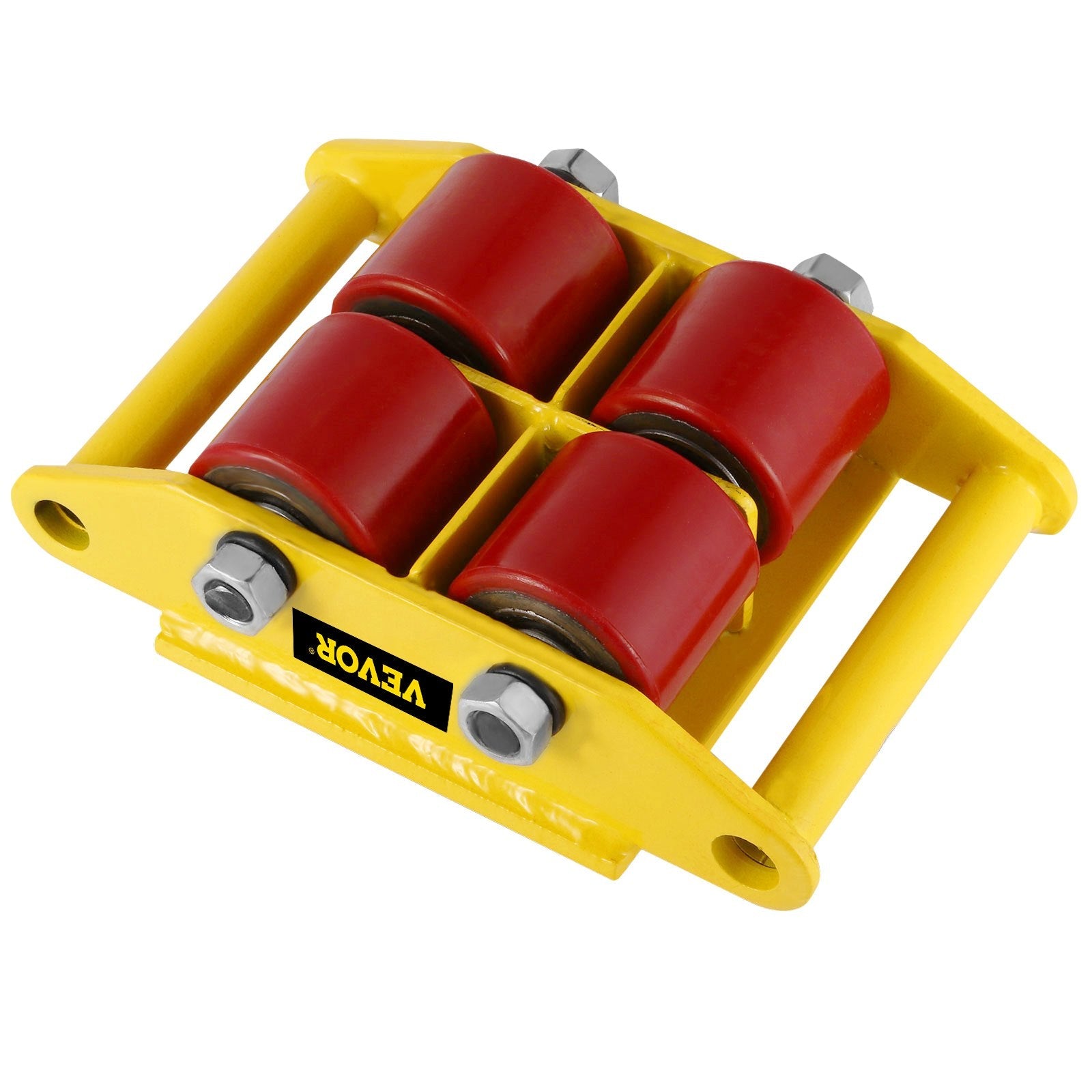 VEVOR Industrial Machinery Mover, 6T/13200lbs Machinery Moving Skate with 360°Rotation Cap and 4 Rollers & PU Wheels, Heavy Duty Dolly Skates for Moving Equipment 