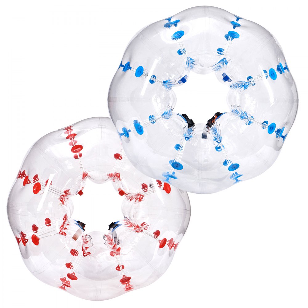 VEVOR Inflatable Bumper Balls 2-Pack, 5FT/1.5M Body Sumo Zorb Balls for Teen & Adult, 0.8mm Thick PVC Human Hamster Bubble Balls for Outdoor Team Gaming Play, Bumper Bopper Toys for Garden, Yard, Park 