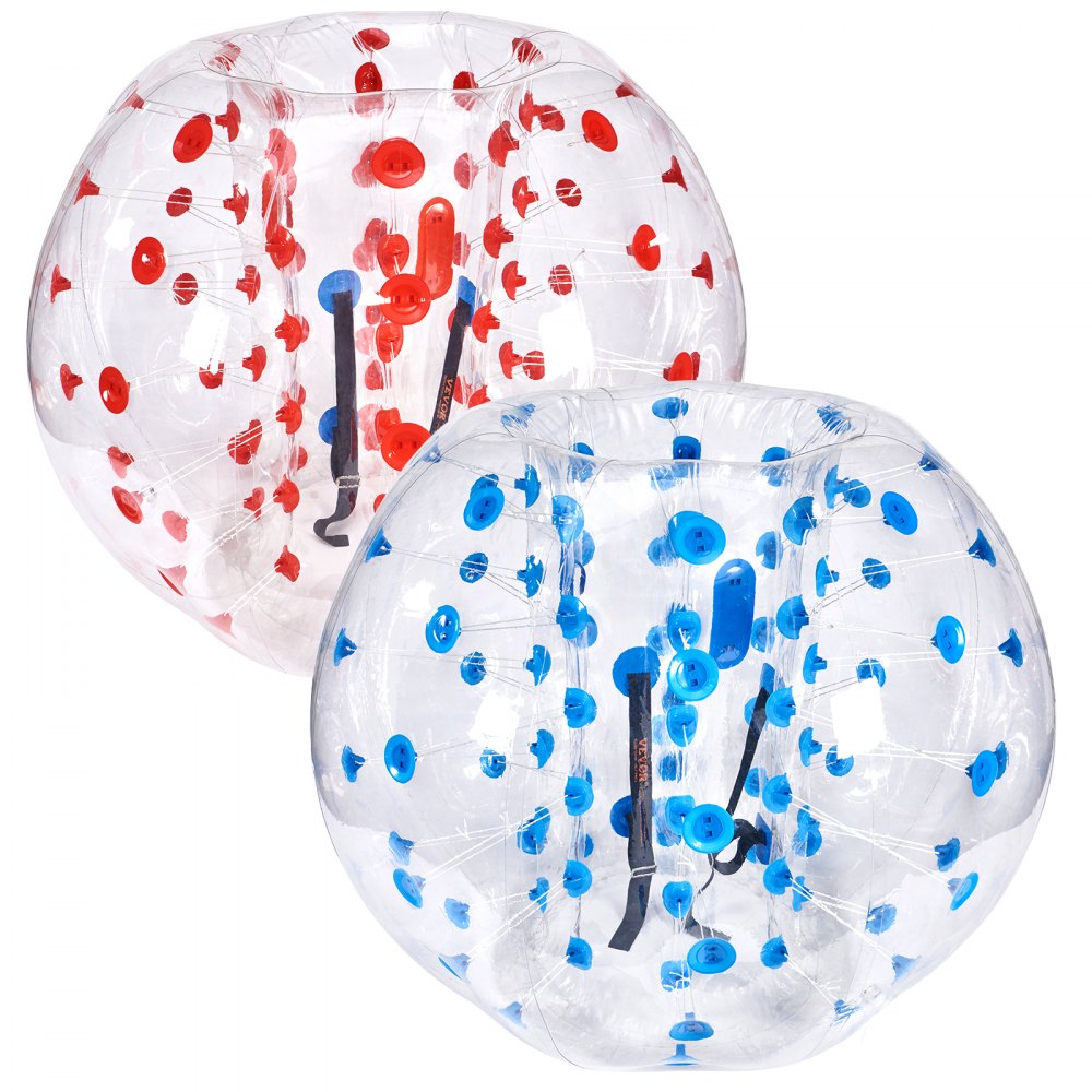 VEVOR Inflatable Bumper Balls 2-Pack, 5FT/1.5M Body Sumo Zorb Balls for Teen & Adult, 0.8mm Thick PVC Human Hamster Bubble Balls for Outdoor Team Gaming Play, Bumper Bopper Toys for Garden, Yard, Park 