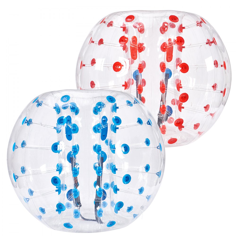 VEVOR Inflatable Bumper Balls 2-Pack, 5FT/1.5M Body Sumo Zorb Balls for Teen & Adult, 0.8mm Thick PVC Human Hamster Bubble Balls for Outdoor Team Gaming Play, Bumper Bopper Toys for Garden, Yard, Park 