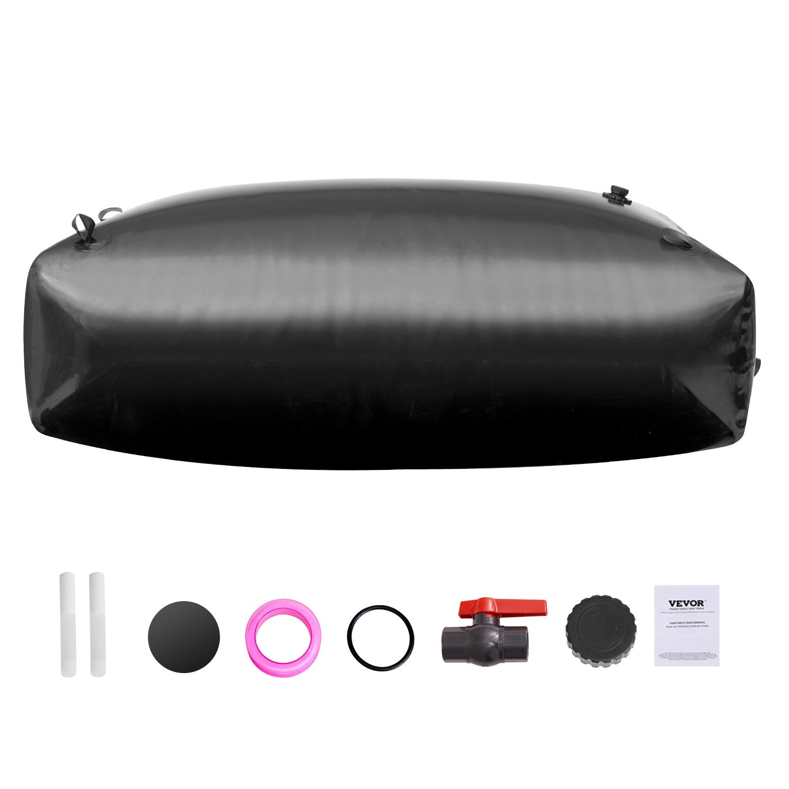 VEVOR Portable Water Storage Bladder 264 Gal PVC Collapsible Water Tank Black 