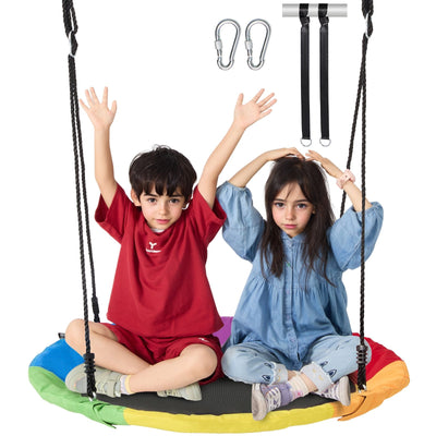 VEVOR Tree Swing 40In Saucer Swing 750lbs Weight Capacity 900D Oxford Multicolor 
