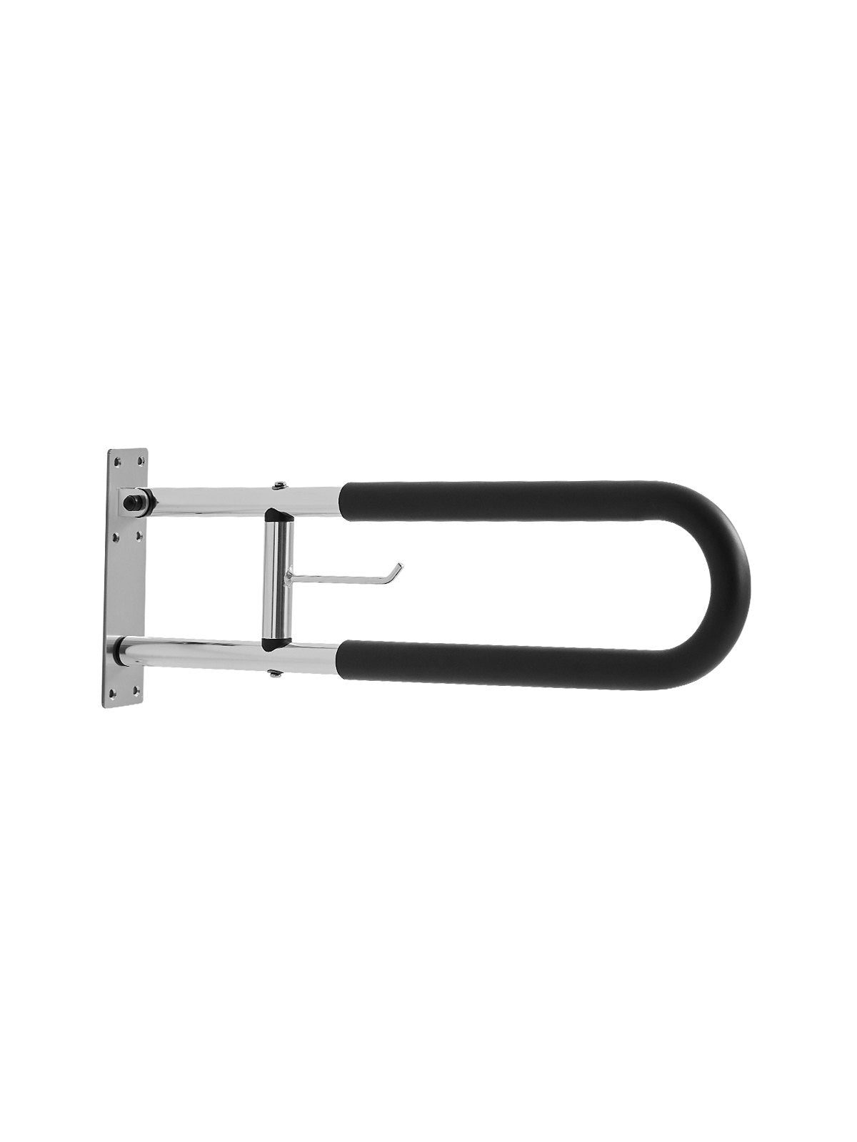 VEVOR Folding Toilet Safety Rail 30 In 300 Lbs Load Capacity with Paper Holder 