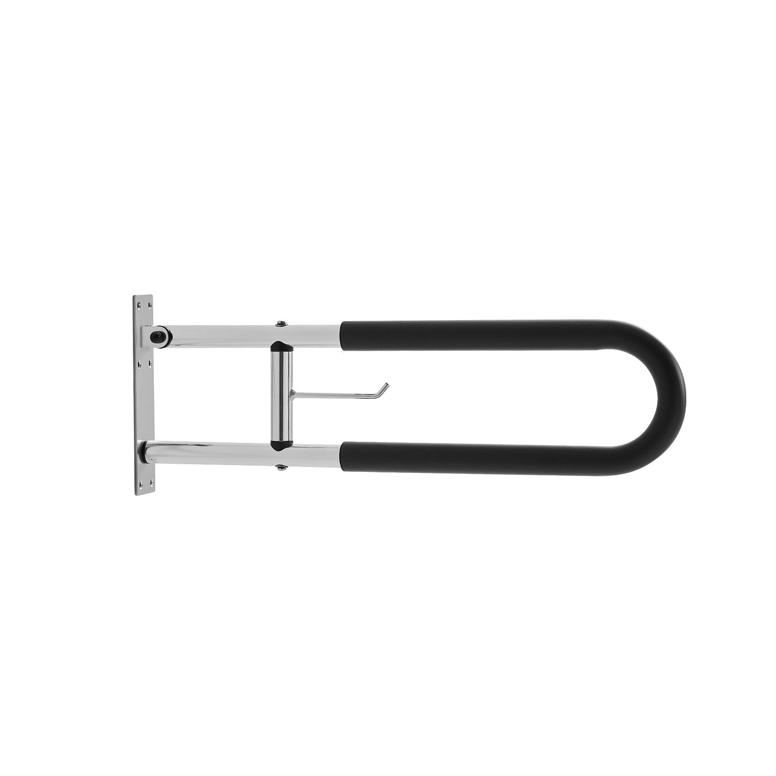 VEVOR Folding Toilet Safety Rail 30 In 300 Lbs Load Capacity with Paper Holder 