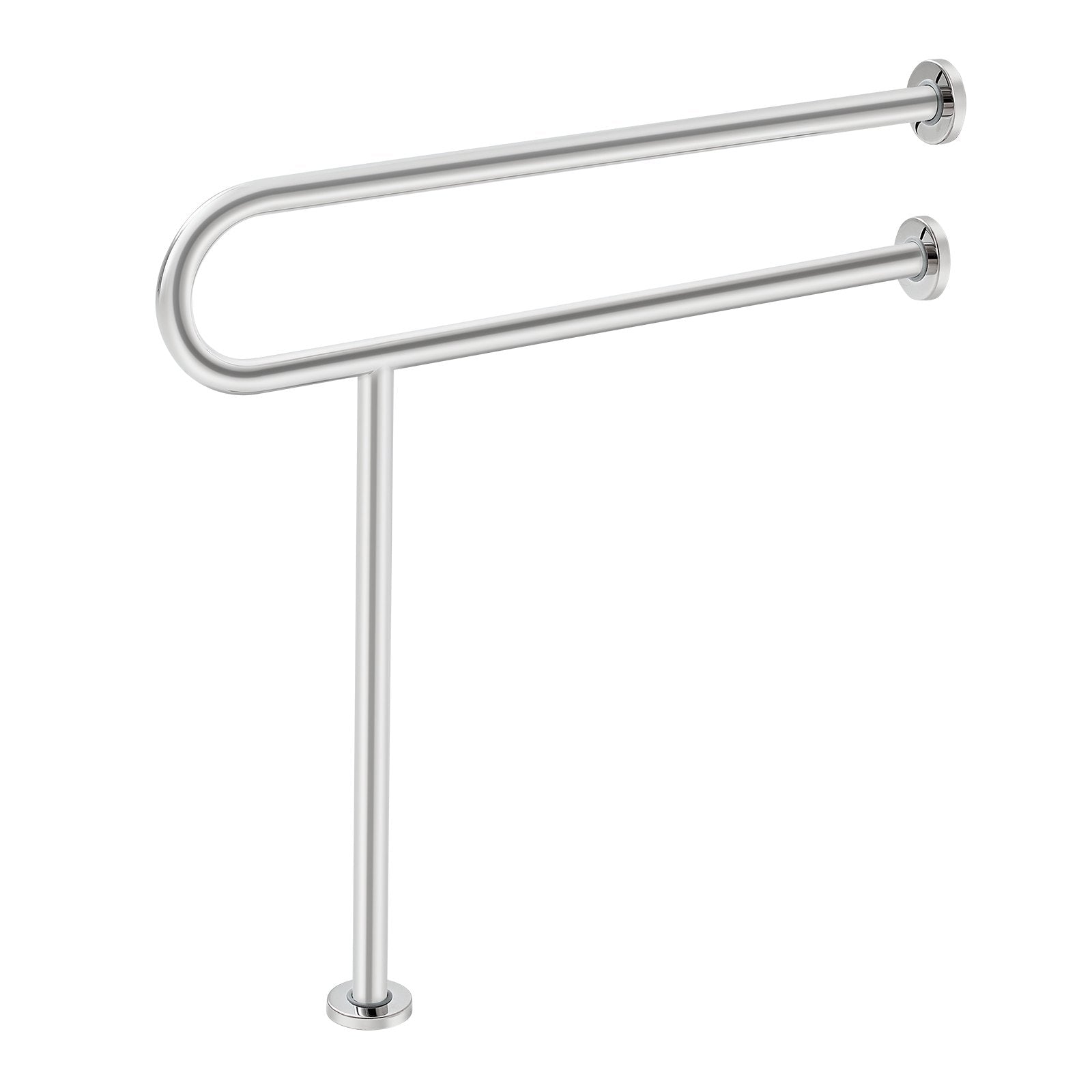 VEVOR Toilet Safety Rail with Leg 31.5In 300lb Capacity Stainless Steel Grab Bar 