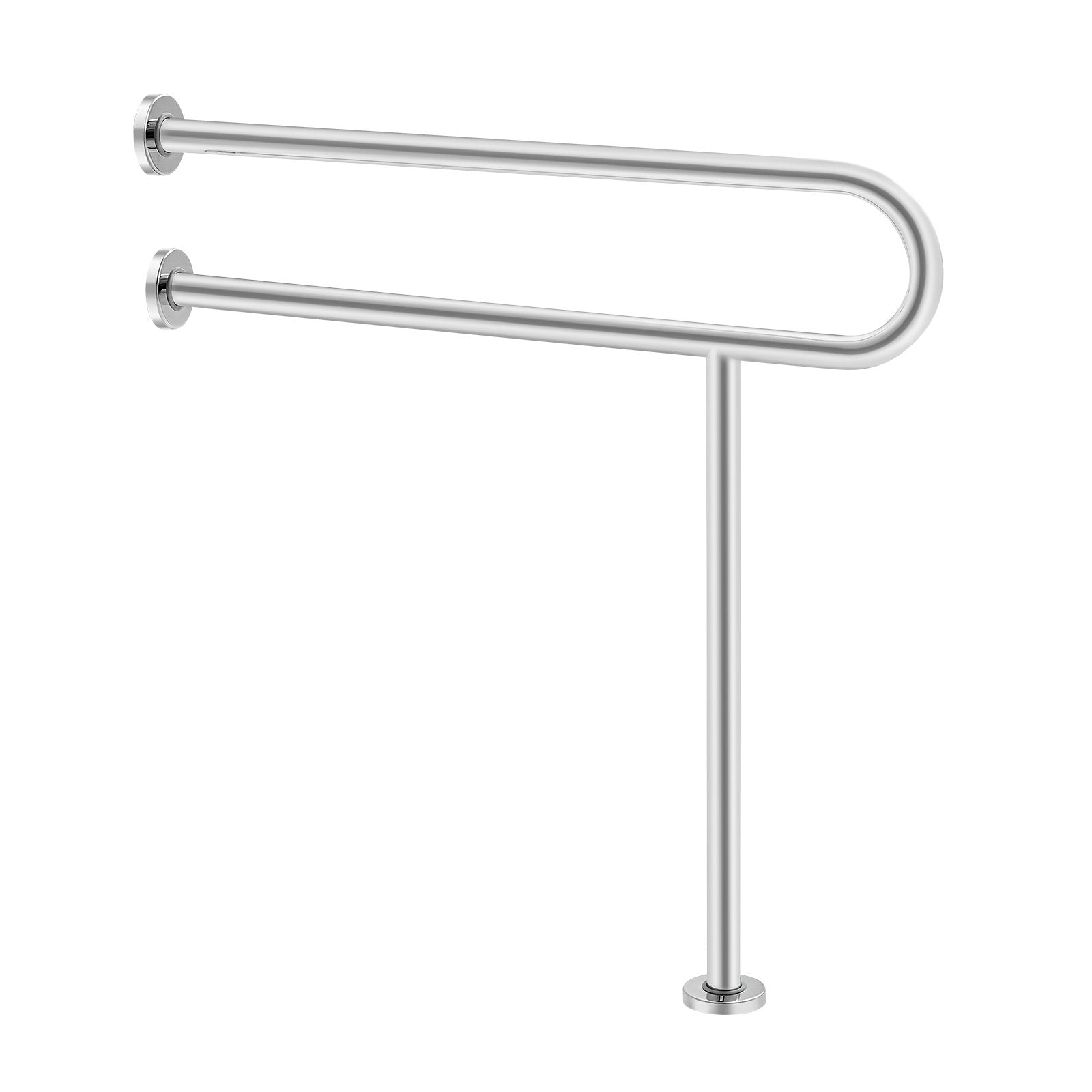 VEVOR Toilet Safety Rail with Leg 31.5In 300lb Capacity Stainless Steel Grab Bar 