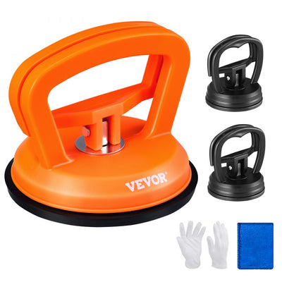 VEVOR Dent Removal Kit, 3 Packs Suction Cups, Dent Puller Handle Lifter with Gloves and Cloth, Paintless Car Dent Puller Remover for Car Dent Repair, Glass, Tiles, Mirror Lifting and Moving 