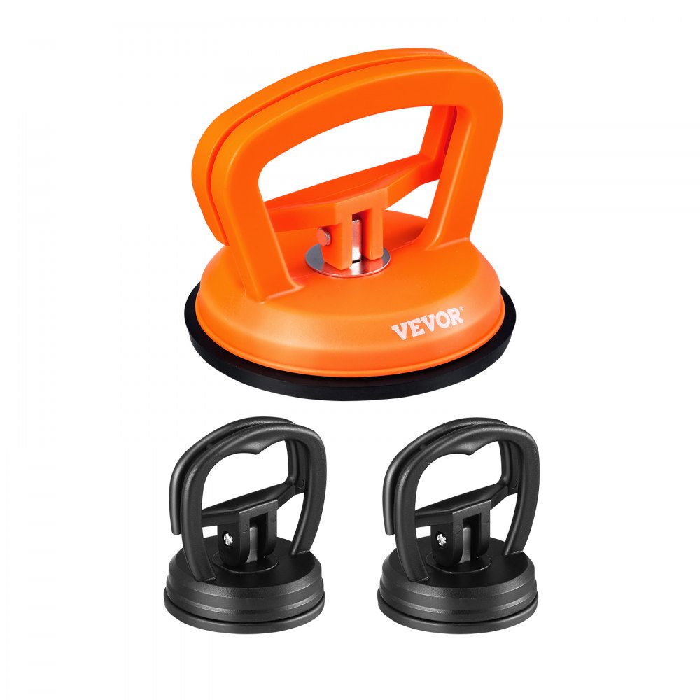 VEVOR Dent Removal Kit, 3 Packs Suction Cups, Dent Puller Handle Lifter with Gloves and Cloth, Paintless Car Dent Puller Remover for Car Dent Repair, Glass, Tiles, Mirror Lifting and Moving 