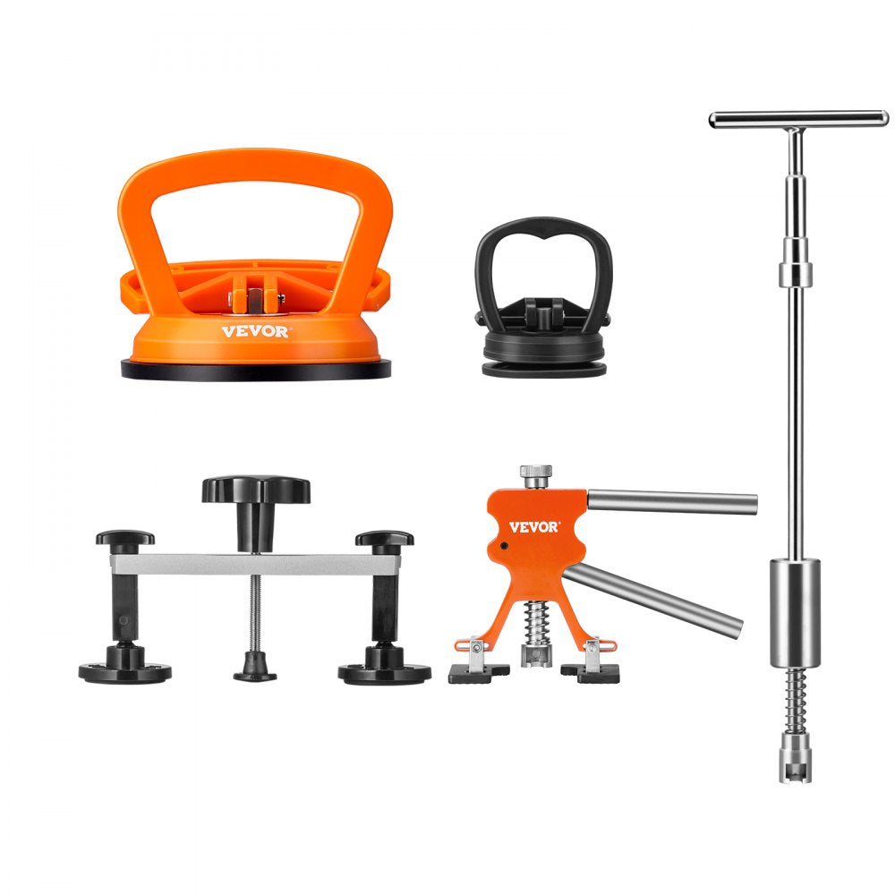 VEVOR 107 PCS Dent Removal Kit, Paintless Dent Repair Kit with Golden Lifter, Bridge Puller, Slide Hammer T-bar Dent Puller, Suction Cup Dent Puller for Auto Body Dents, Hail Damage, Door Ding 