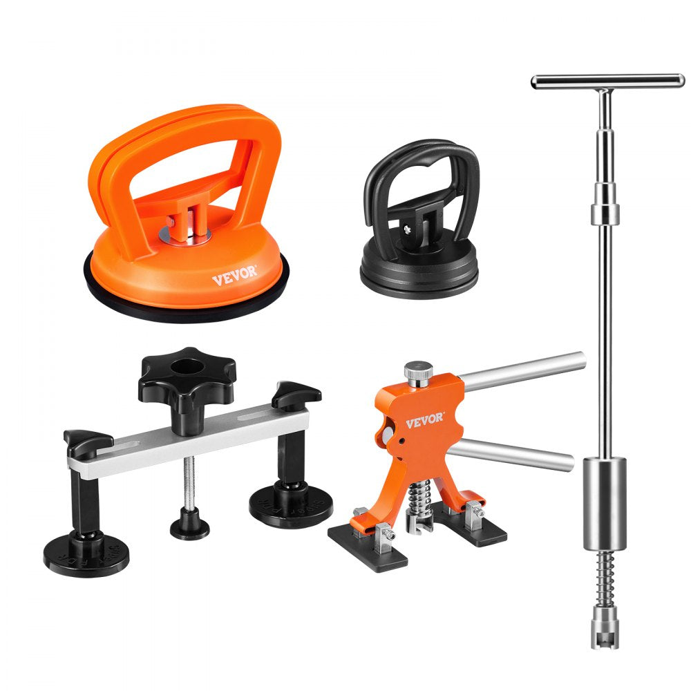 VEVOR 107 PCS Dent Removal Kit, Paintless Dent Repair Kit with Golden Lifter, Bridge Puller, Slide Hammer T-bar Dent Puller, Suction Cup Dent Puller for Auto Body Dents, Hail Damage, Door Ding 