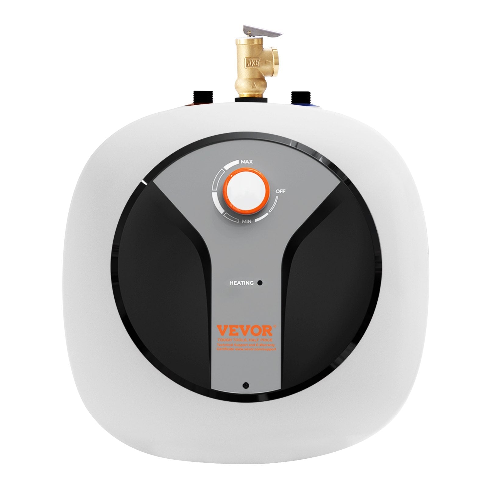 VEVOR Electric Mini-Tank Water Heater 8-Gallon Tank, 1440W Hot Water Boiler Storage, Safety Temperature Pressure Valve Easy Install, for Kichen Bathroom Restaurant, Shelf Wall Floor Mounted 