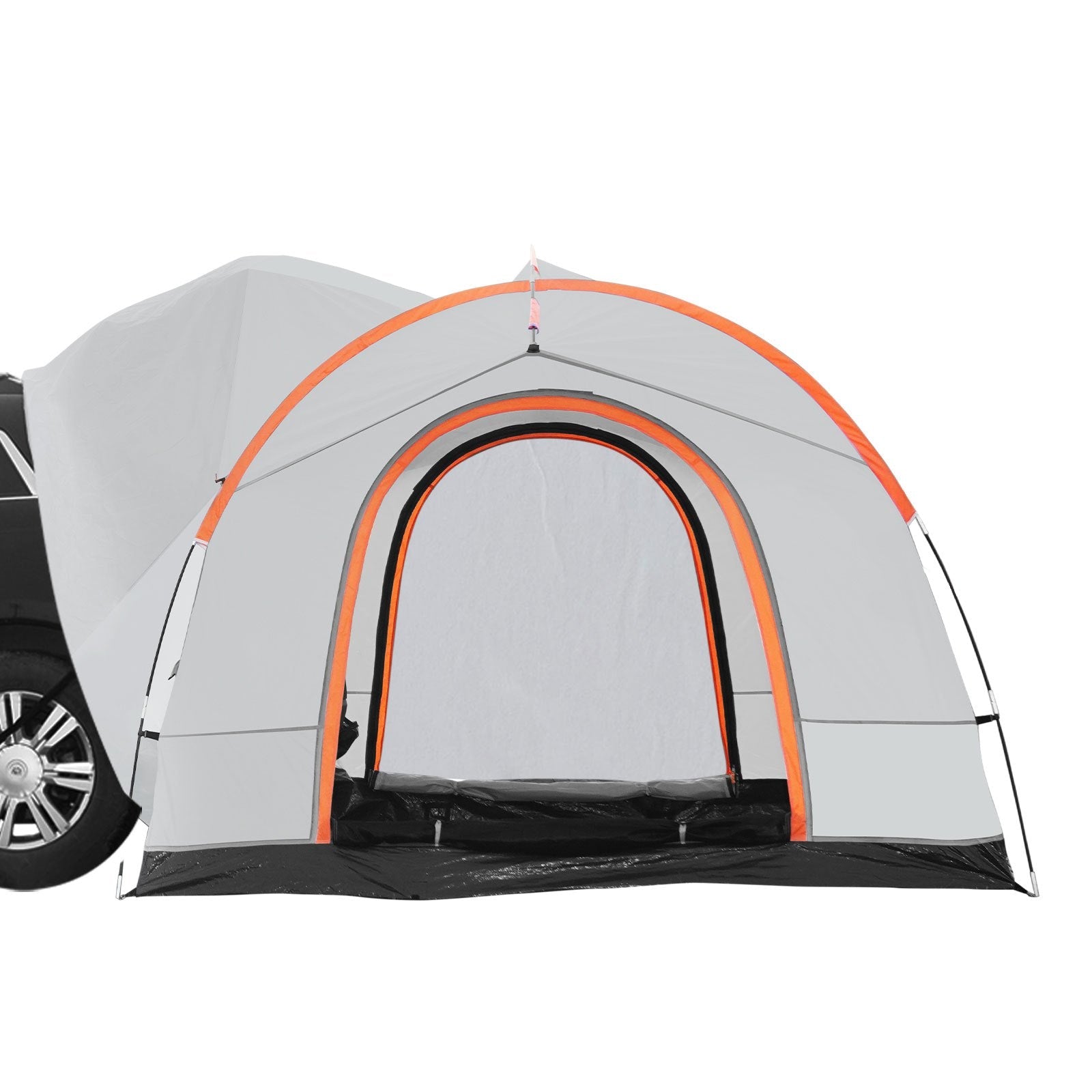 VEVOR SUV Camping Tent, 8'-8' SUV Tent Attachment for Camping with Rain Layer and Carry Bag, PU2000mm Double Layer Truck Tent, Accommodate 6-8 Person, Rear Tent for Van Hatch Tailgate 