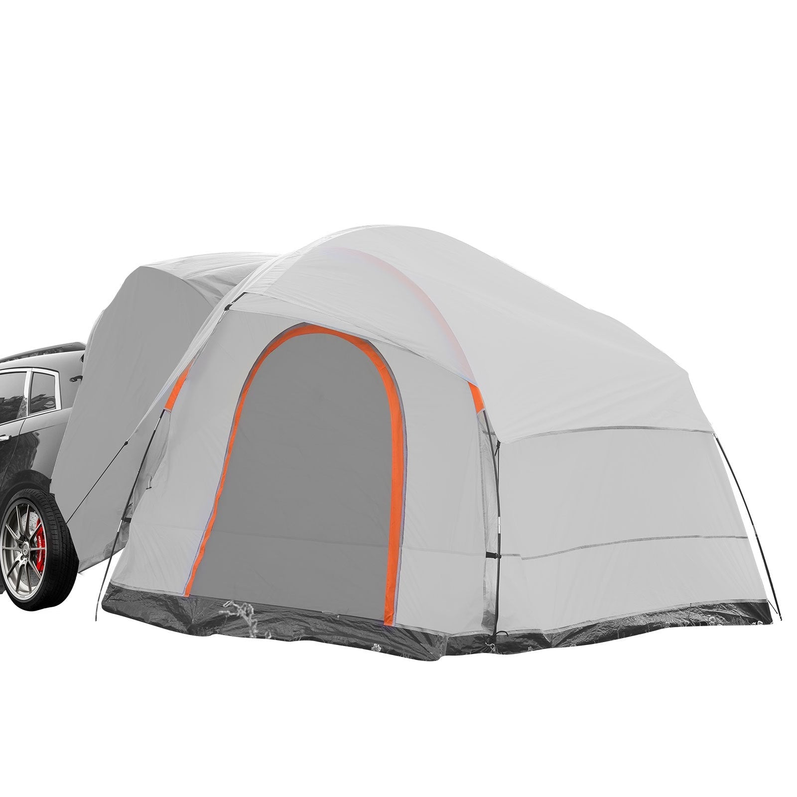 VEVOR SUV Camping Tent, 8'-8' SUV Tent Attachment for Camping with Rain Layer and Carry Bag, PU2000mm Double Layer Truck Tent, Accommodate 6-8 Person, Rear Tent for Van Hatch Tailgate 