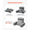 VEVOR Reading Pillow Backrest Support Pillow with Removable & 3 Pockets Headrest
