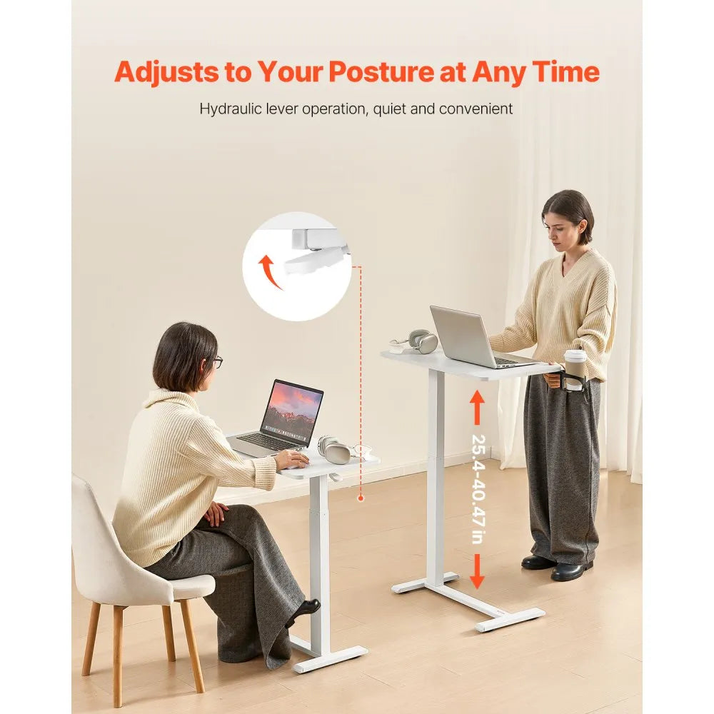 🛏️ Adjustable Overbed Table – 2 Variants Available (White)