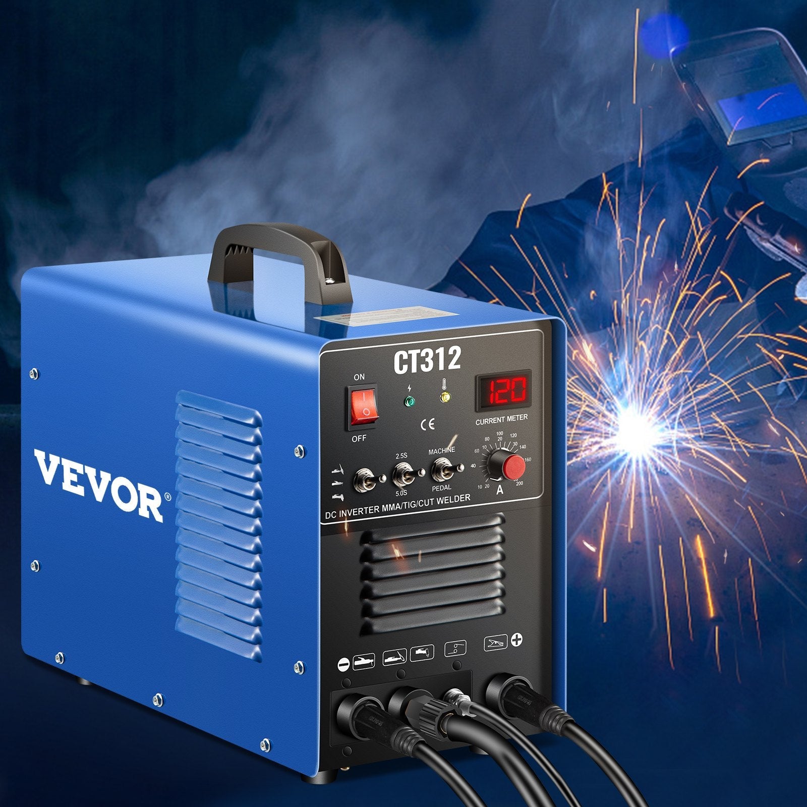 CT312 TIG/MMA Welder + Plasma Cutter 3in1 Welding Machine + Accessories 