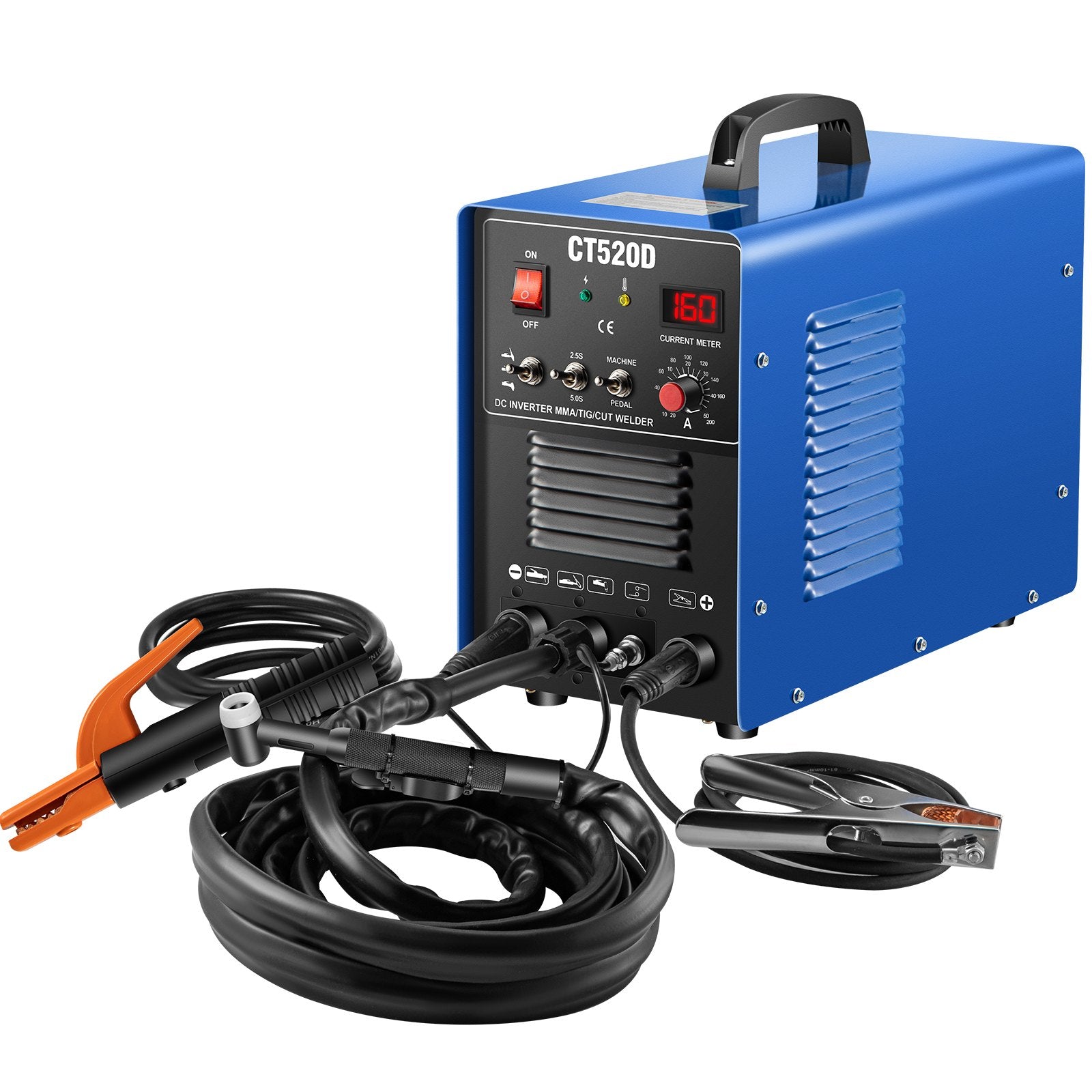 VEVOR TIG/MMA Plasma Cutter CT520D 3 in 1 Combo Welding Machine Tig Welder 200A Arc Welder 200A Plasma Cutter 50A Plasma Cutting Machine Dual Voltage 110 220V 