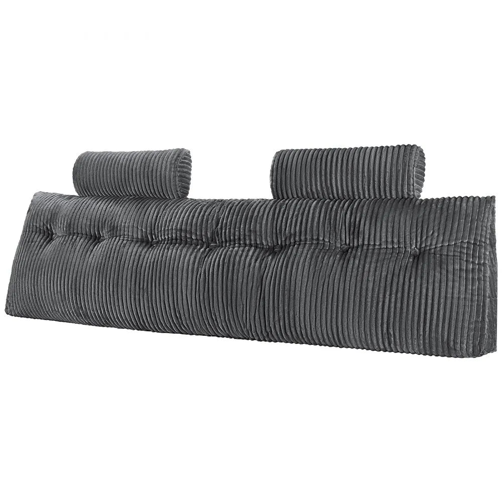 VEVOR Headboard Pillow King Wedge Headboard Pillow with 2 Pockets & Headrests