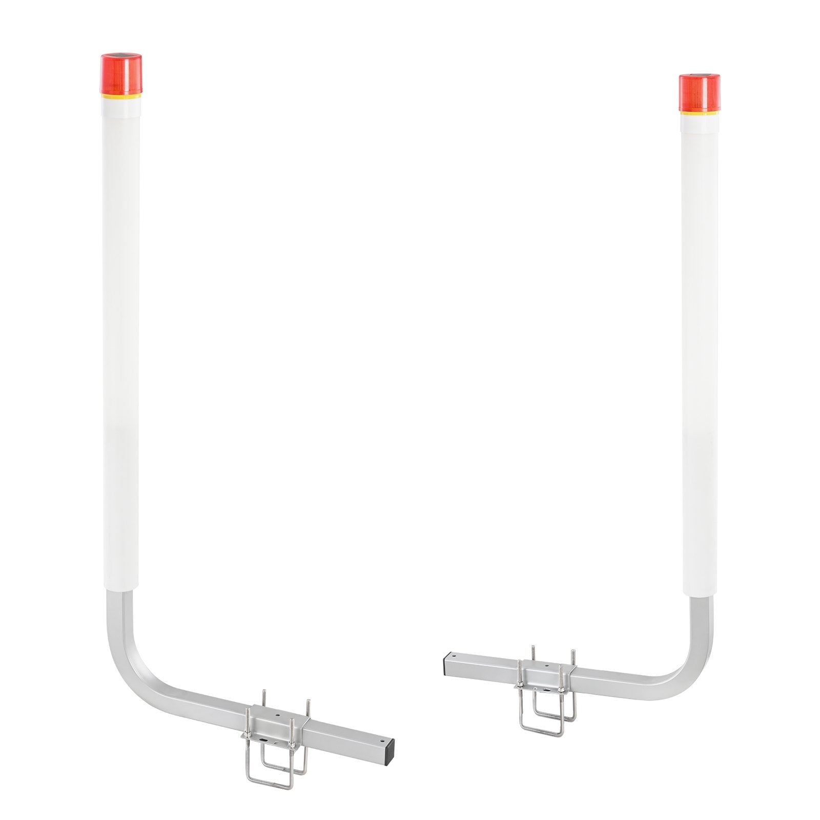 VEVOR Boat Trailer Guide, 46” with LED Light Trailer Guide Poles, 2PCS Rustproof Galvanized Steel Trailer Guide ons, Trailer Guides with PVC Pipes, for Ski Boat, Fishing Boat or Sailboat Trailer 