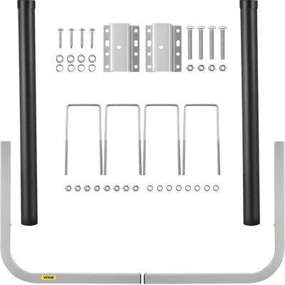 VEVOR Boat Trailer Guide-ons, 40\", 2PCS Rustproof Galvanized Steel Trailer Guide ons, Trailer Guides with Black PVC Pipes, Mounting Parts Included, for Ski Boat, Fishing Boat or Sailboat Trailer 