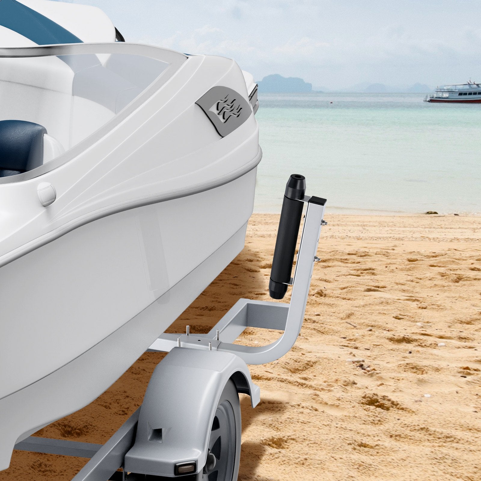 VEVOR Boat Trailer Guide, 20.5” Adjustable Design Trailer Guide Poles, 2PCS Rustproof Galvanized Steel Trailer Guide ons, Heavy Duty Roller Guide Design, for Ski Boat, Fishing Boat or Sailboat Trailer 