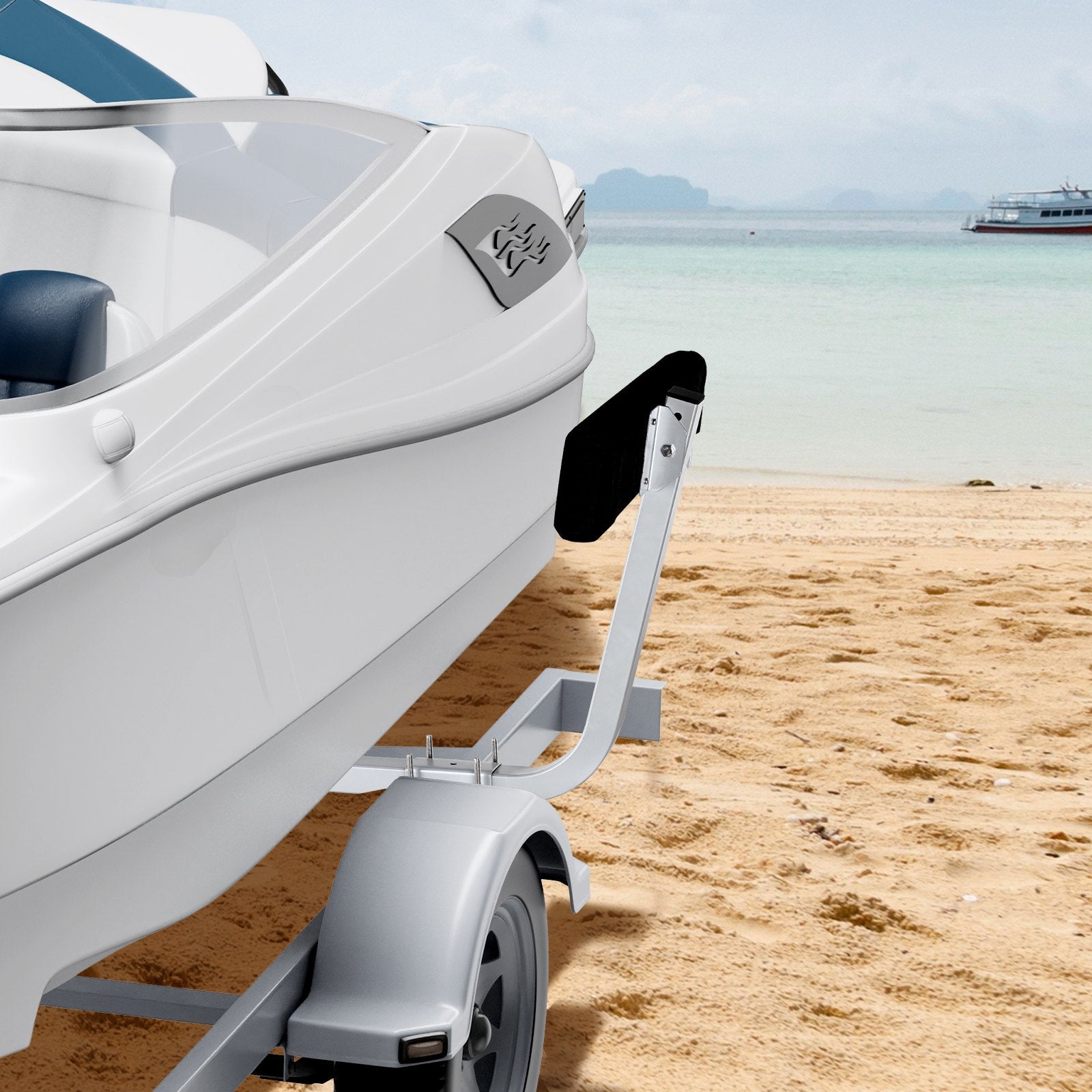 VEVOR Boat Trailer Guide, 27.6” Adjustable Design Short Bunk Guide-Ons, 2PCS Rustproof Galvanized Steel Trailer Guide Poles, Heavy Duty Roller Guide Design, for Ski Boat, Fishing Boat or Sailboat Trai 