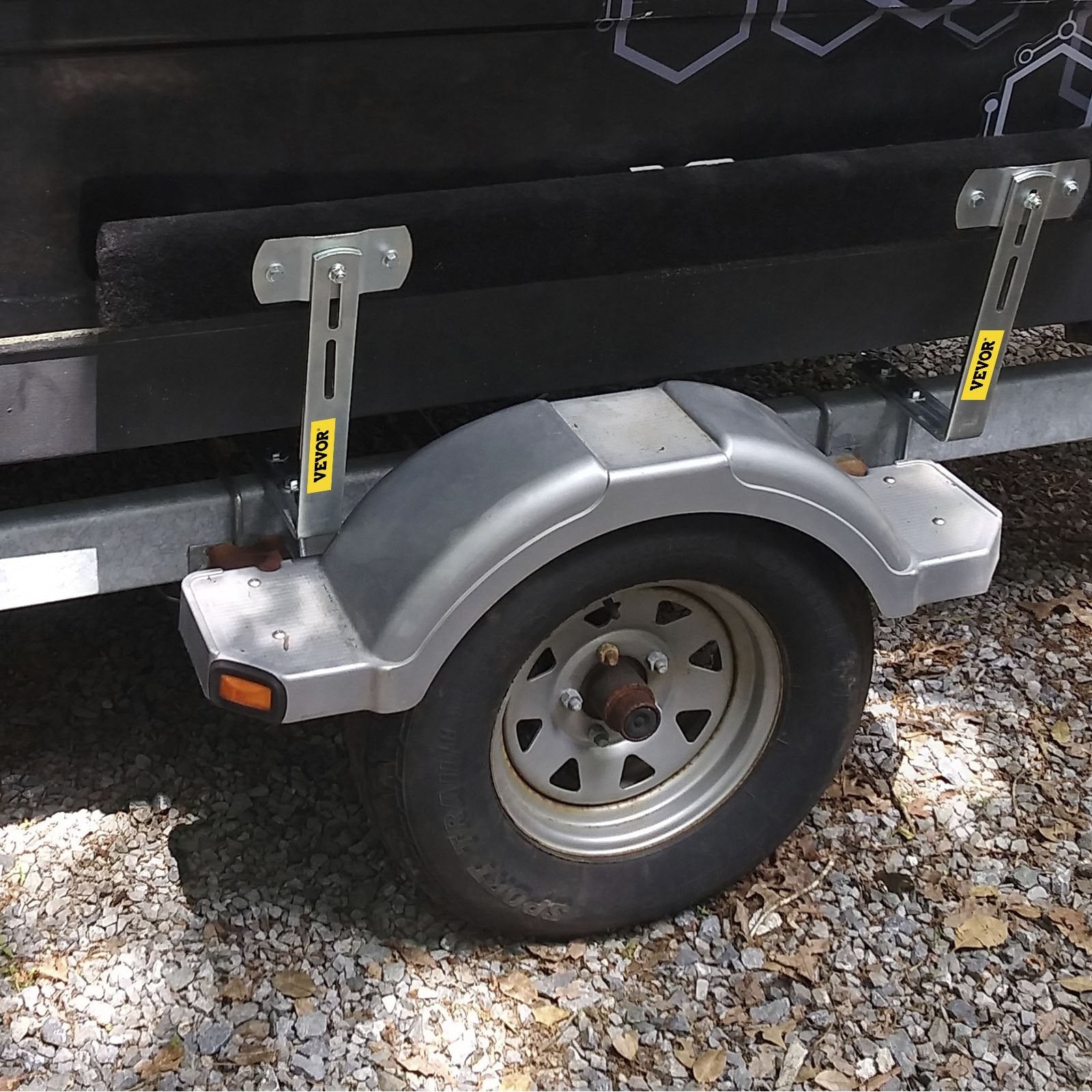 VEVOR Boat Trailer Guide-ons, 48\", 2PCS Rustproof Steel Trailer Guide ons, Trailer Guides with Carpet-Padded Boards, Mounting Parts Included, for Ski Boat, Fishing Boat or Sailboat Trailer 