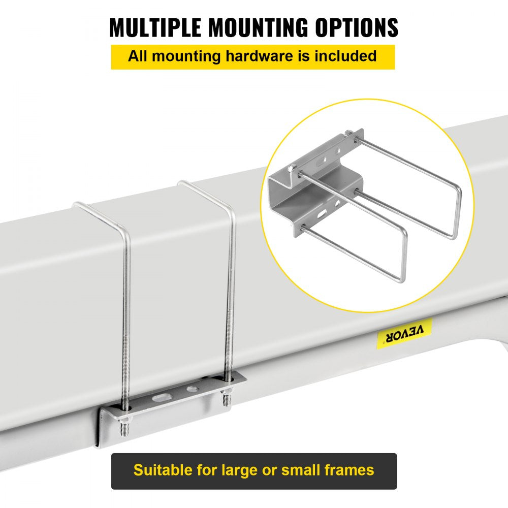 VEVOR Boat Trailer Guide-ons, 47", 2PCS Rustproof Galvanized Steel Trailer Guide ons, Trailer Guides with Carpet-padded Boards, Mounting Parts Included, for Ski Boat, Fishing Boat or Sailboat Trailer 