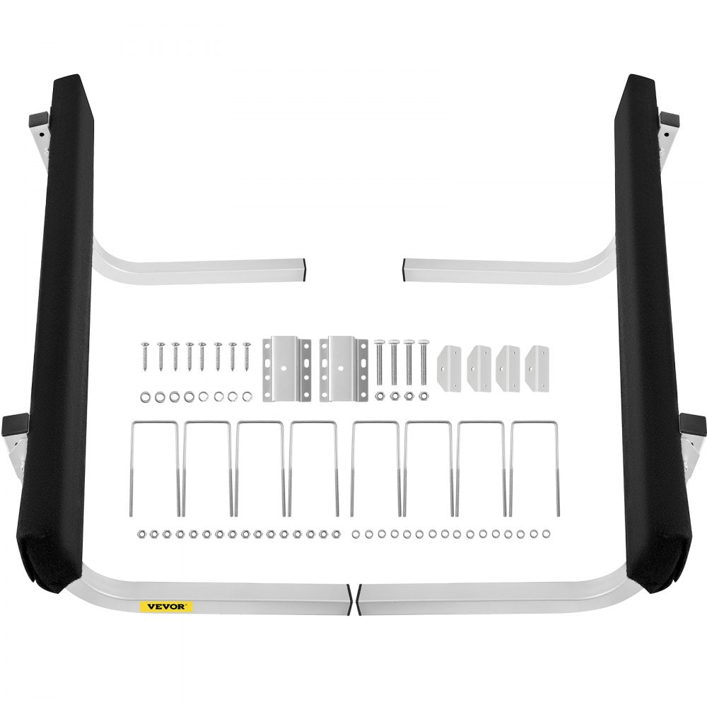 VEVOR Boat Trailer Guide-ons, 47", 2PCS Rustproof Galvanized Steel Trailer Guide ons, Trailer Guides with Carpet-padded Boards, Mounting Parts Included, for Ski Boat, Fishing Boat or Sailboat Trailer 